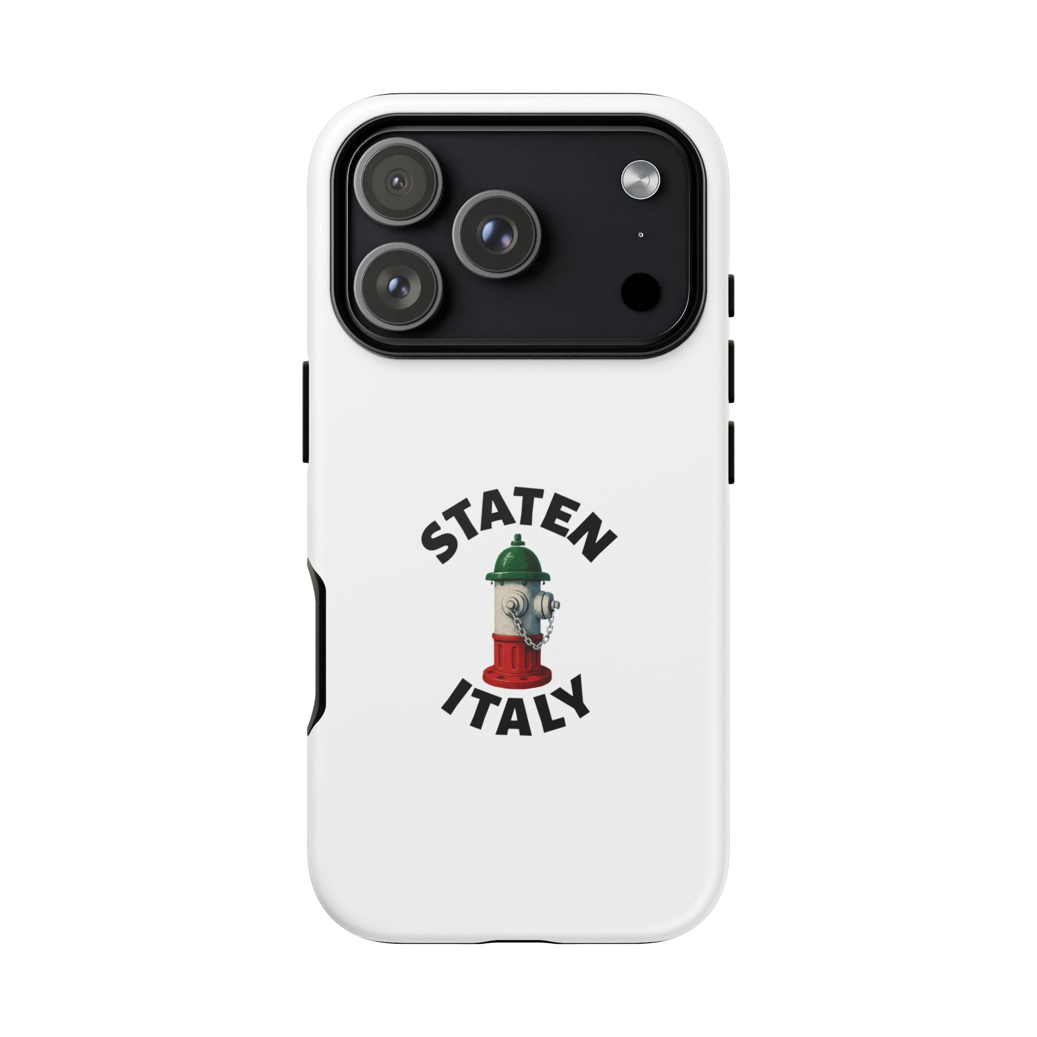 Staten Italy White Phone Case, Urban Style Phone Cover, Tough Smartphone Case, Gift for Italian Heritage, Fun Streetwear Accessories