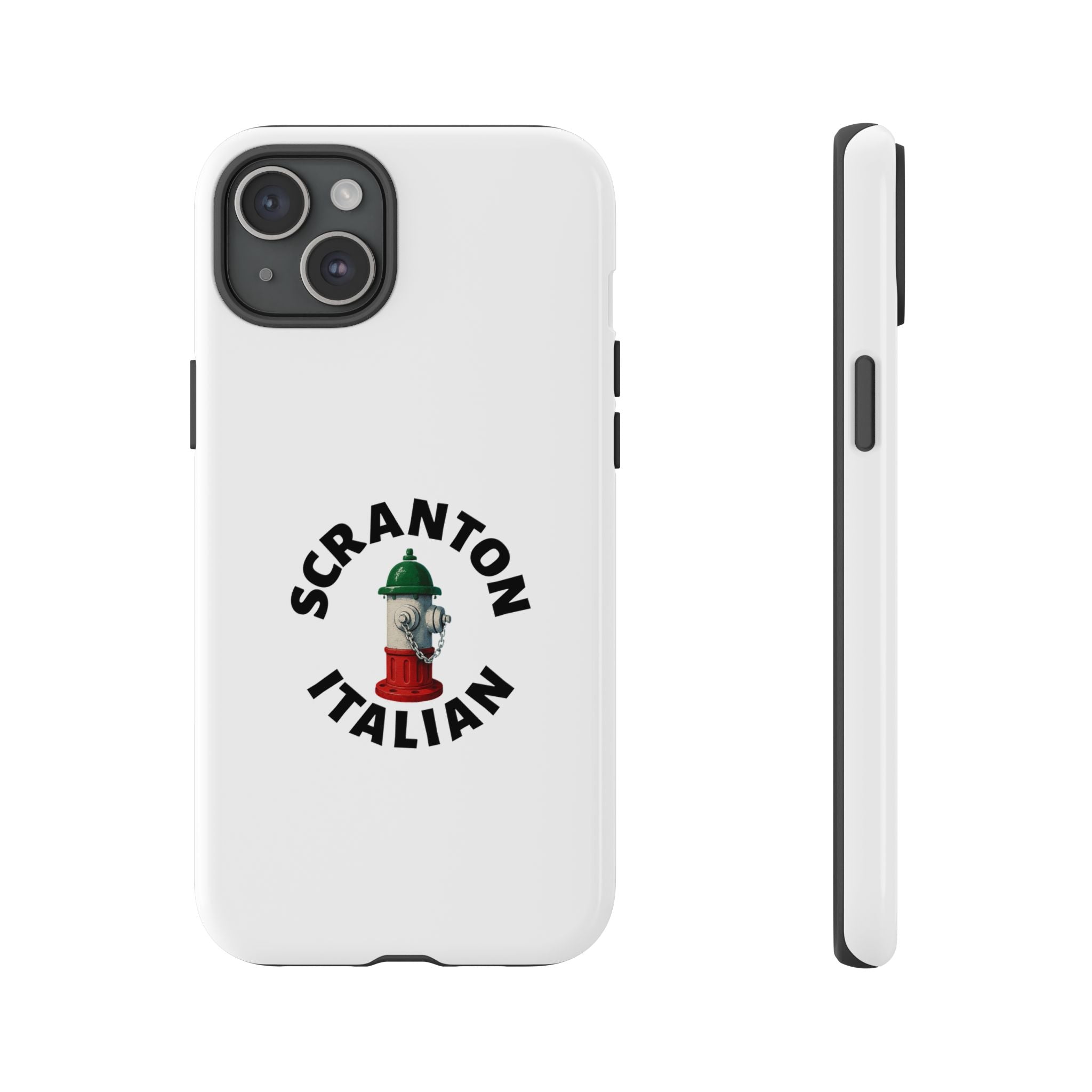 Scranton Italian White Phone Case, Urban Style Phone Cover, Tough Smartphone Case, Gift for Italian Heritage, Fun Streetwear Accessories