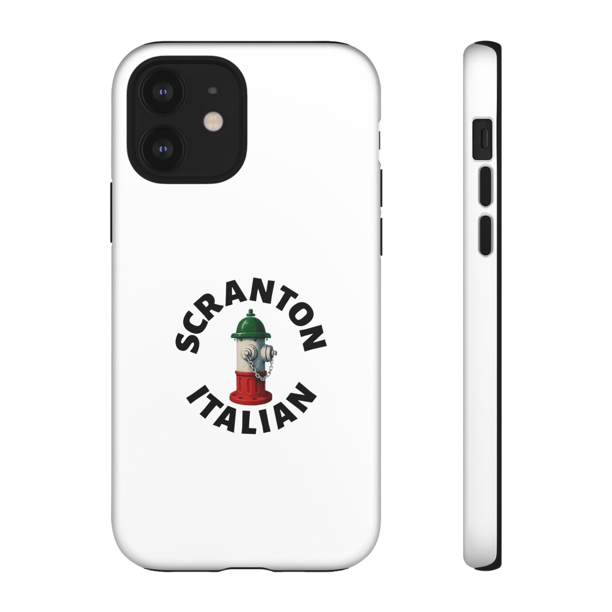 Scranton Italian White Phone Case, Urban Style Phone Cover, Tough Smartphone Case, Gift for Italian Heritage, Fun Streetwear Accessories