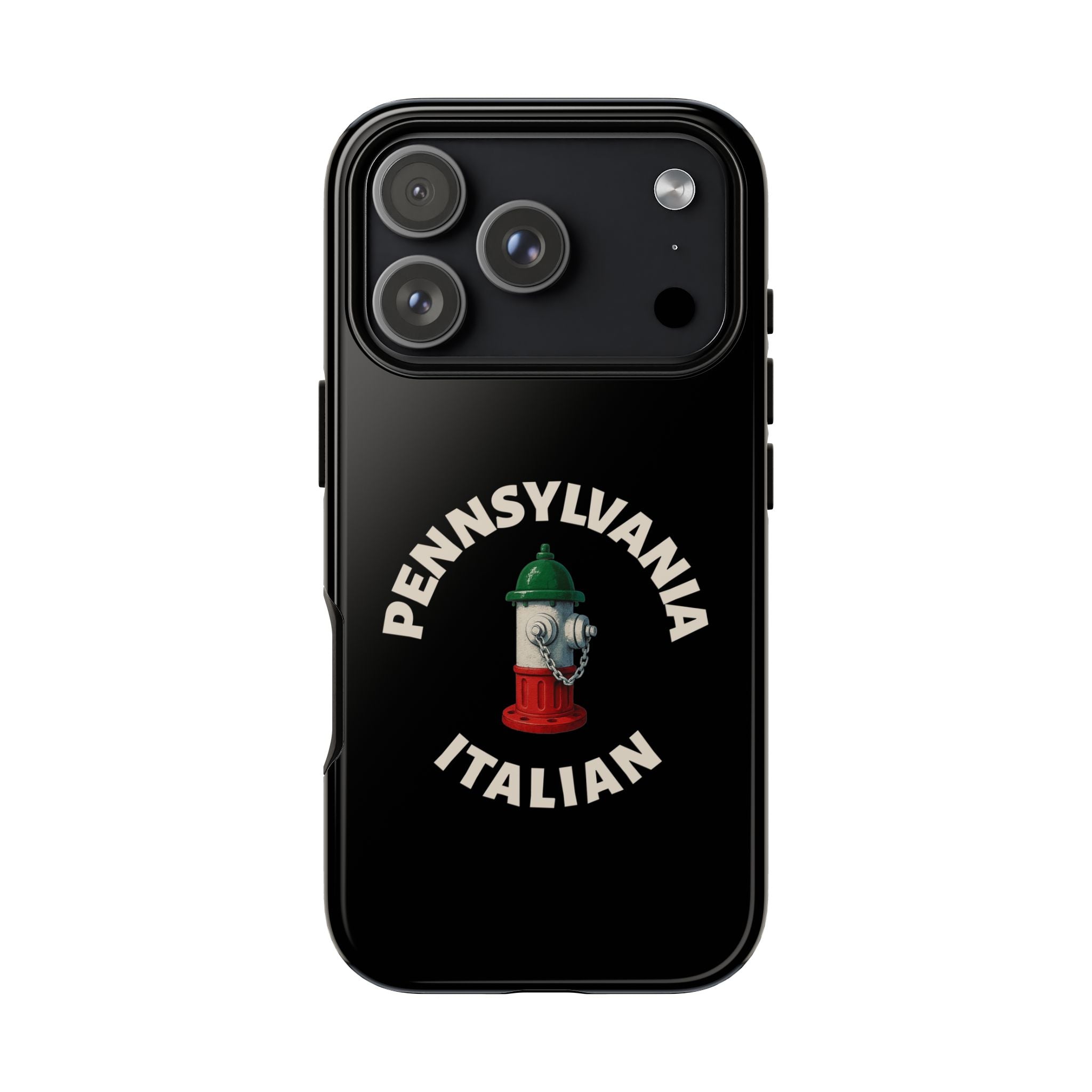 Pennsylvania Italian Black Phone Case, Tough Cases for iPhone, Gift for Italians, Stylish Phone Cover, Unique Phone Accessory