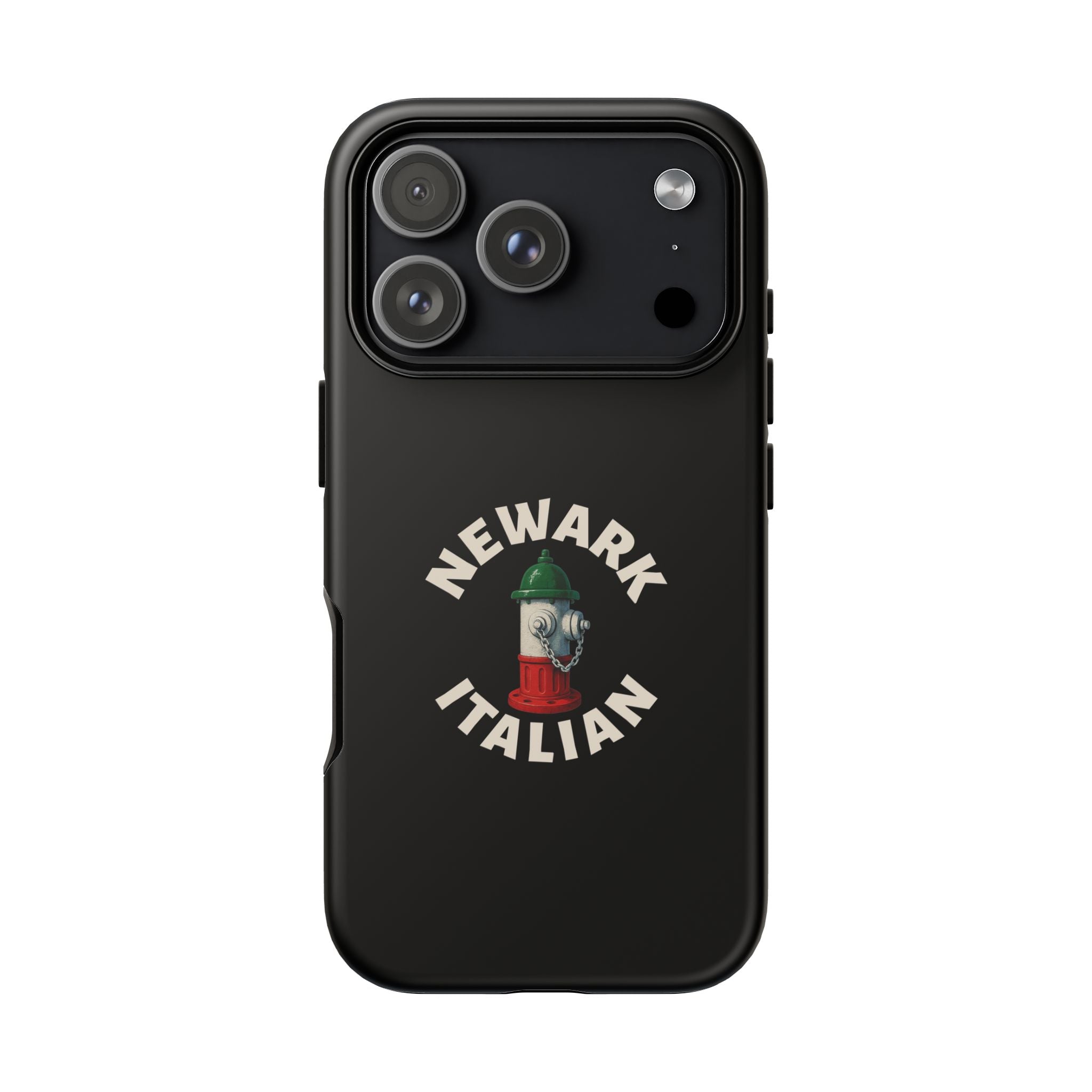 Newark Italian Black Phone Case, Tough Cases for iPhone, Gift for Italians, Stylish Phone Cover, Unique Phone Accessory
