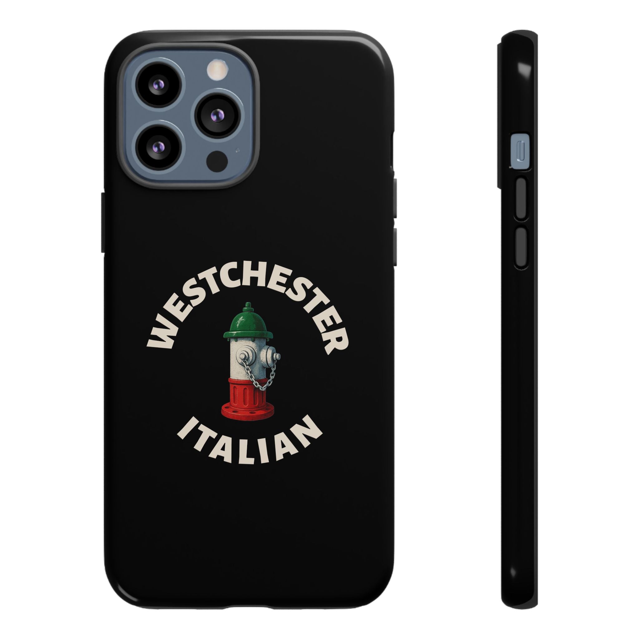 Westchester Italian Black Phone Case, Tough Cases for iPhone, Gift for Italians, Stylish Phone Cover, Unique Phone Accessory