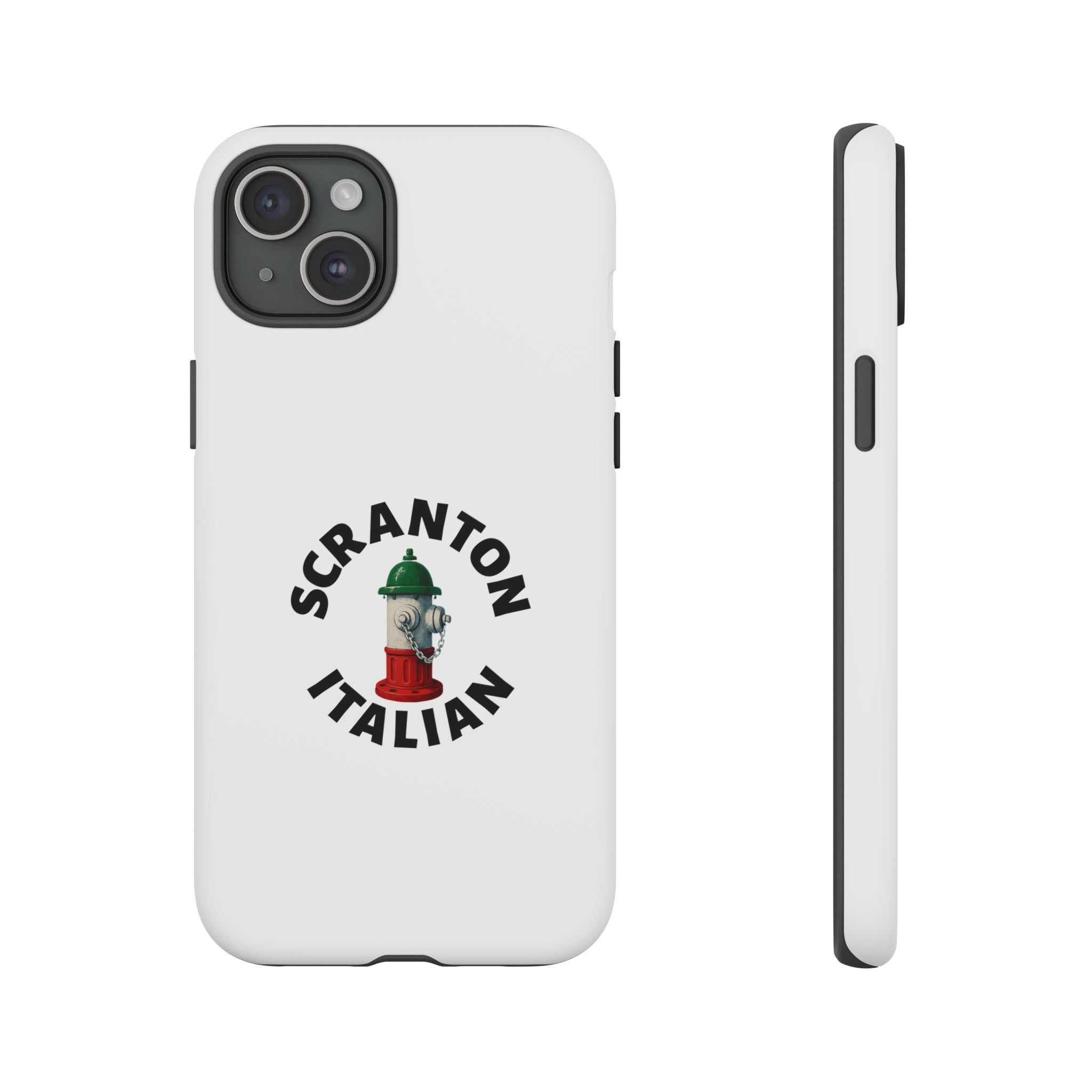 Scranton Italian White Phone Case, Urban Style Phone Cover, Tough Smartphone Case, Gift for Italian Heritage, Fun Streetwear Accessories