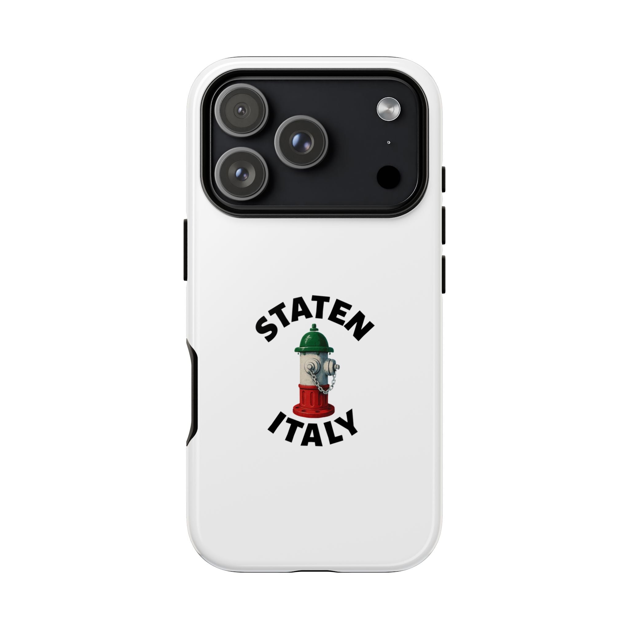 Staten Italy White Phone Case, Urban Style Phone Cover, Tough Smartphone Case, Gift for Italian Heritage, Fun Streetwear Accessories