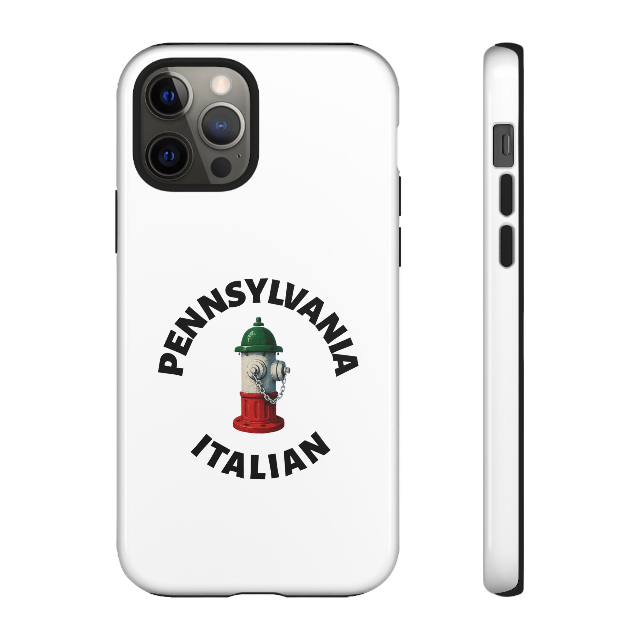 Pennsylvania Italian White Phone Case, Urban Style Phone Cover, Tough Smartphone Case, Gift for Italian Heritage, Fun Streetwear Accessories