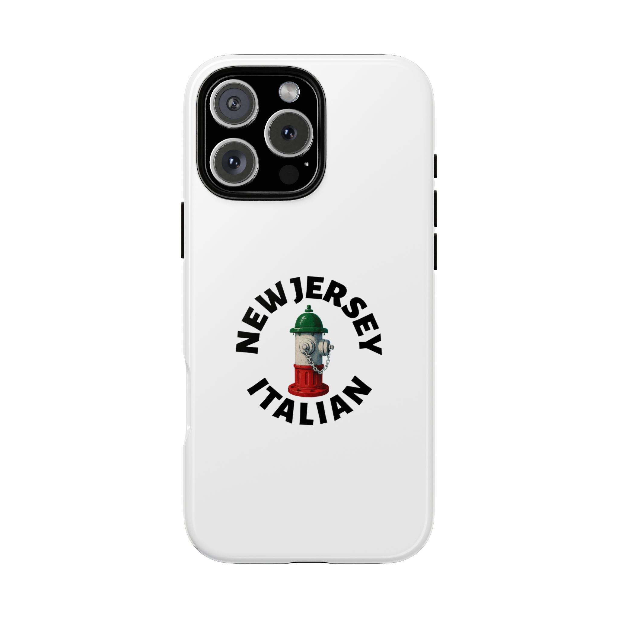 New Jersey Italian White Phone Case, Urban Style Phone Cover, Tough Smartphone Case, Gift for Italian Heritage, Fun Streetwear Accessories