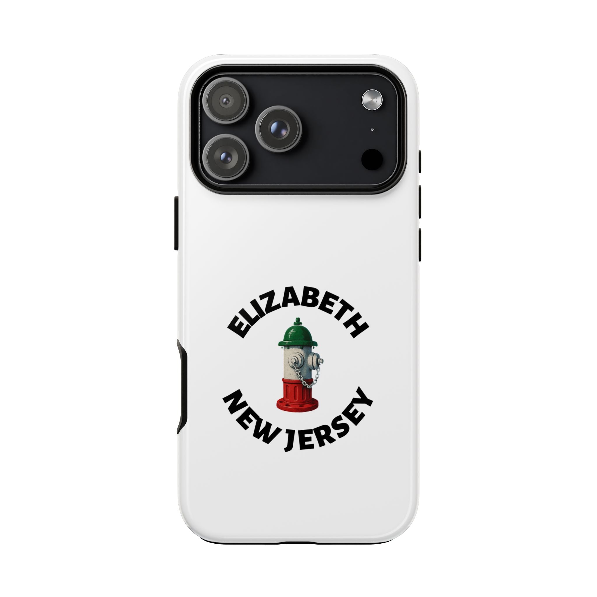 Elizabeth New Jersey White Phone Case, Urban Style Phone Cover, Tough Smartphone Case, Gift for Italian Heritage, Fun Streetwear Accessories