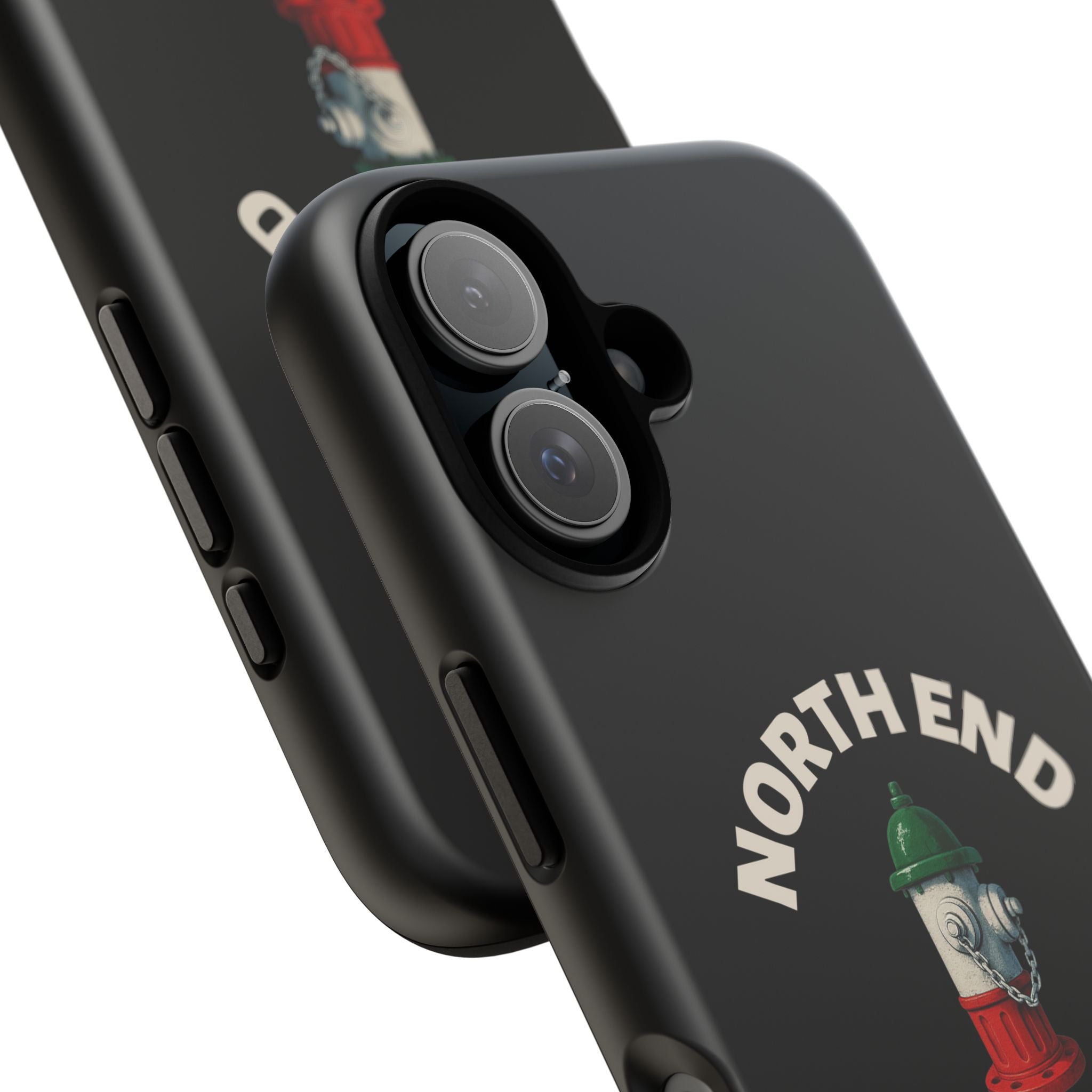 North End Italian Black Phone Case, Tough Cases for iPhone, Gift for Italians, Stylish Phone Cover, Unique Phone Accessory
