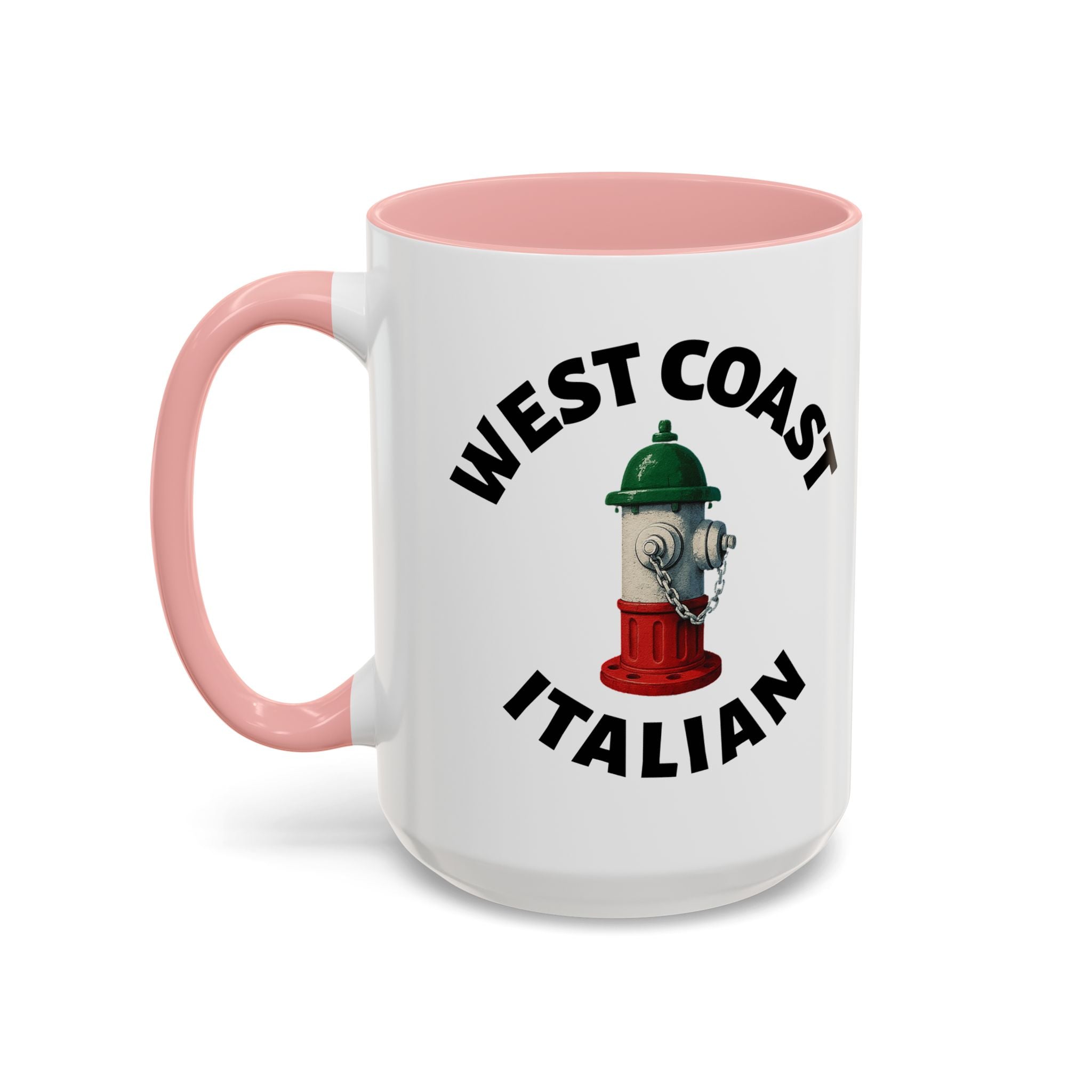 West Coast Coffee Mug with Fire Hydrant Design, Unique Gift for Italians, Fun Kitchen Decor