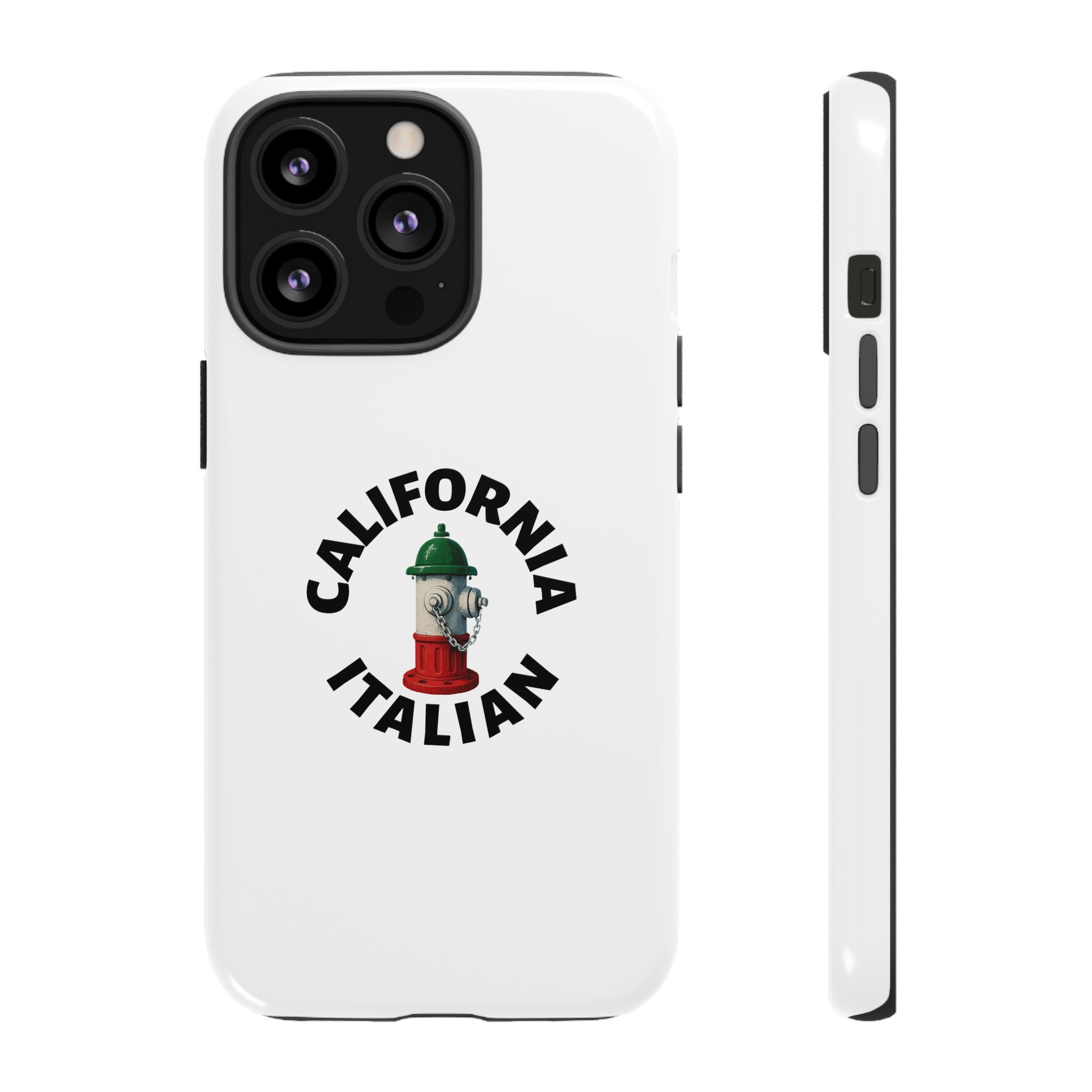 California Italian White Phone Case, Urban Style Phone Cover, Tough Smartphone Case, Gift for Italian Heritage, Fun Streetwear Accessories