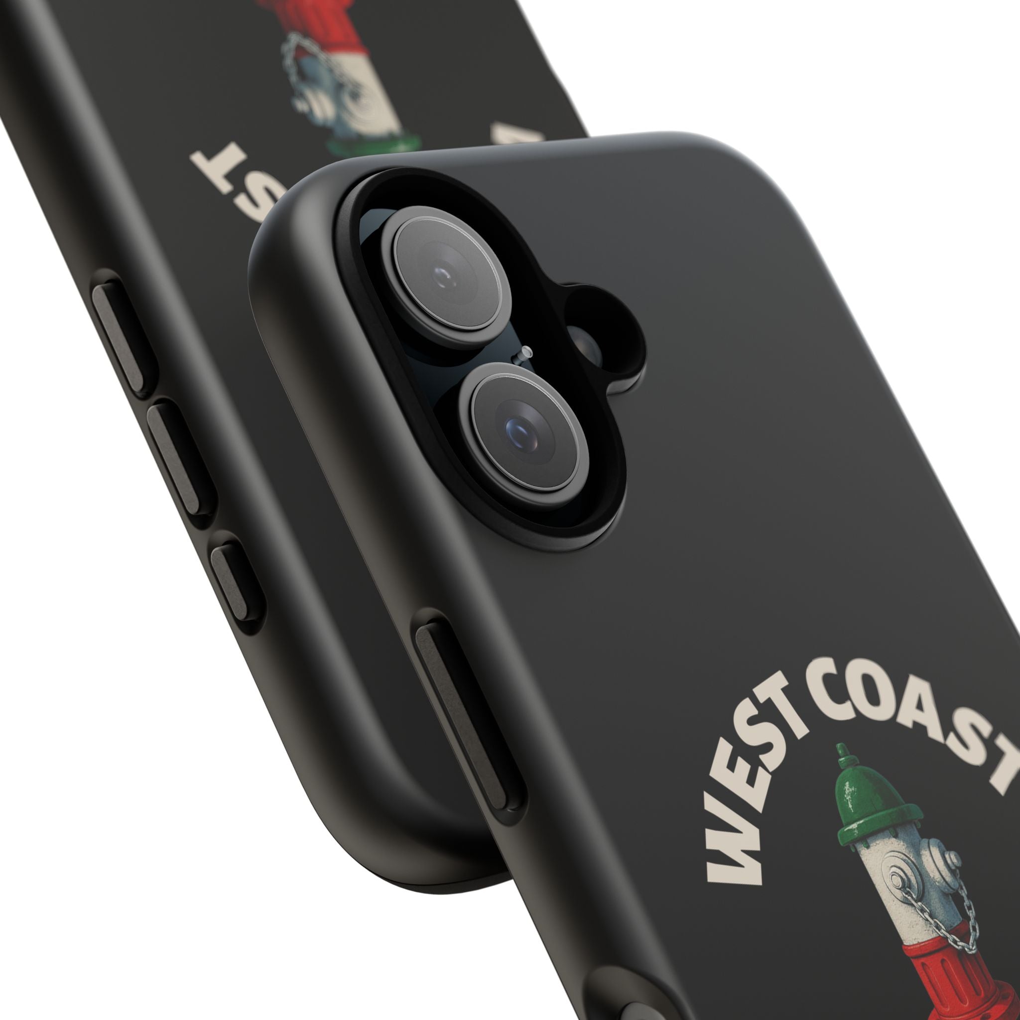 West Coast Italian Black Phone Case, Tough Cases for iPhone, Gift for Italians, Stylish Phone Cover, Unique Phone Accessory