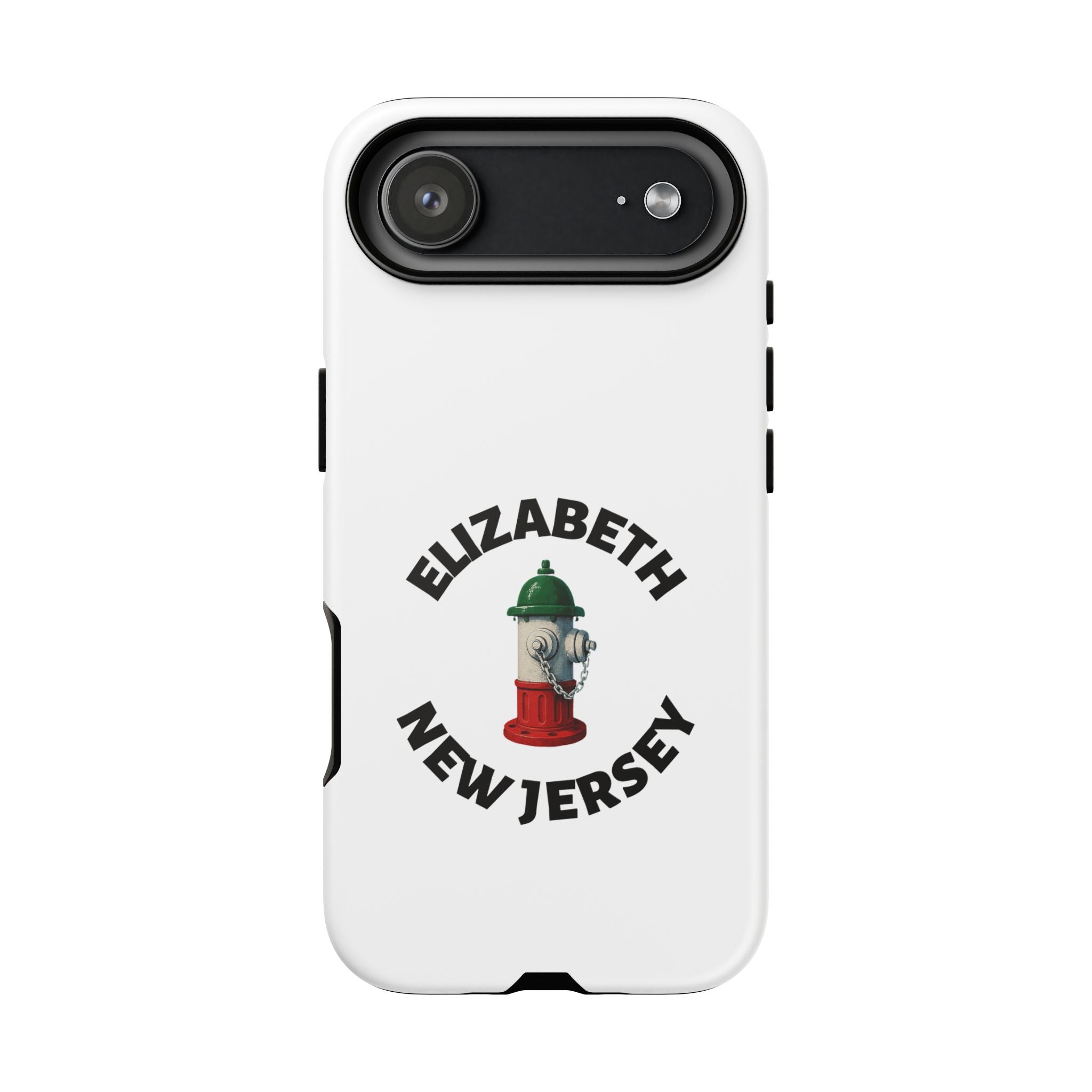 Elizabeth New Jersey White Phone Case, Urban Style Phone Cover, Tough Smartphone Case, Gift for Italian Heritage, Fun Streetwear Accessories