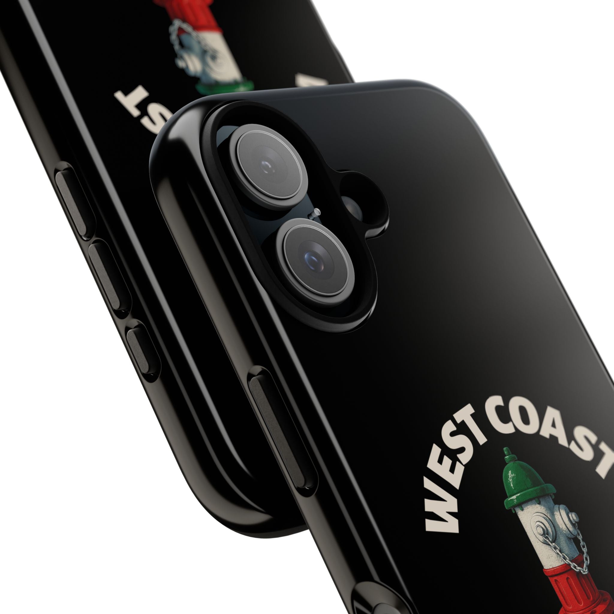 West Coast Italian Black Phone Case, Tough Cases for iPhone, Gift for Italians, Stylish Phone Cover, Unique Phone Accessory