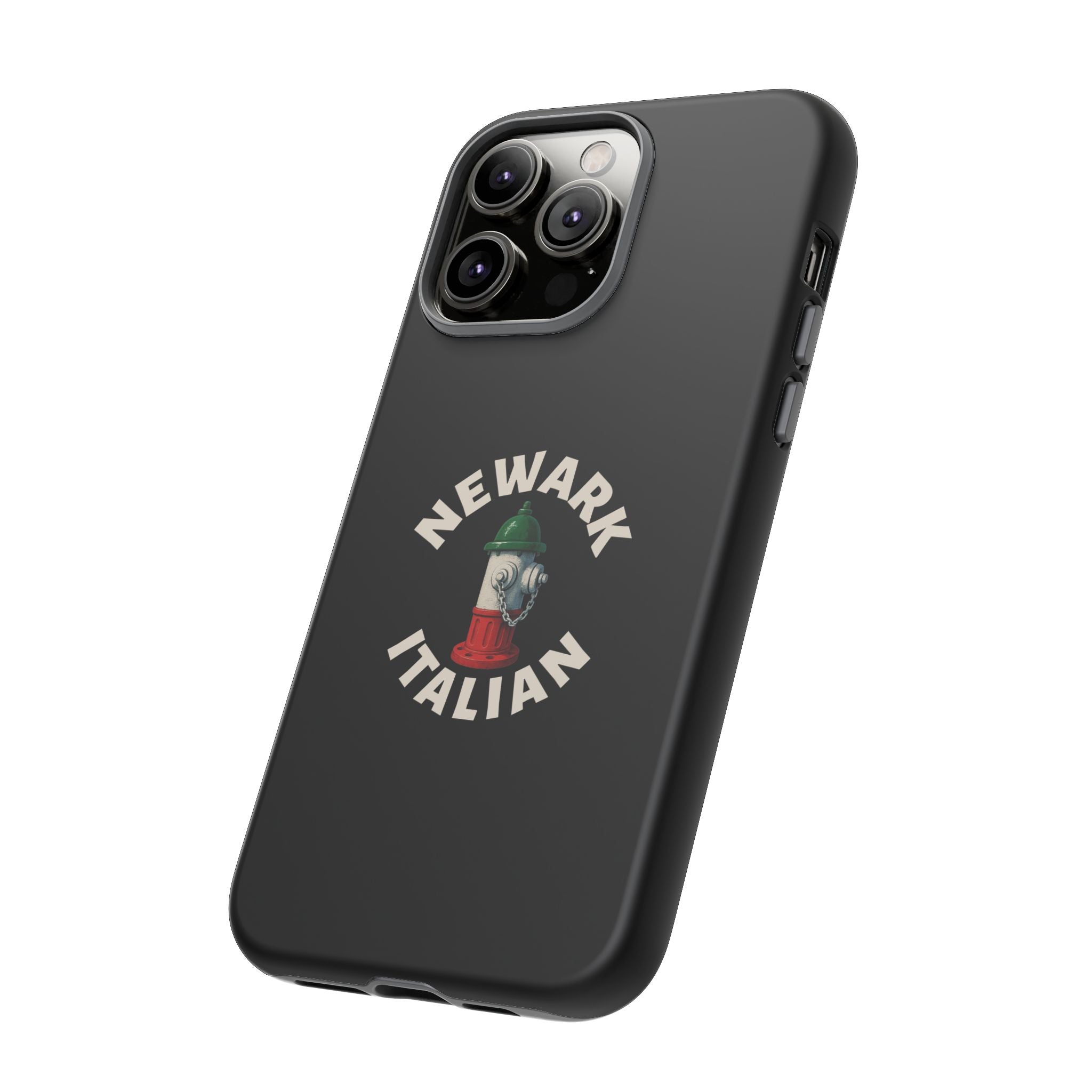 Newark Italian Black Phone Case, Tough Cases for iPhone, Gift for Italians, Stylish Phone Cover, Unique Phone Accessory