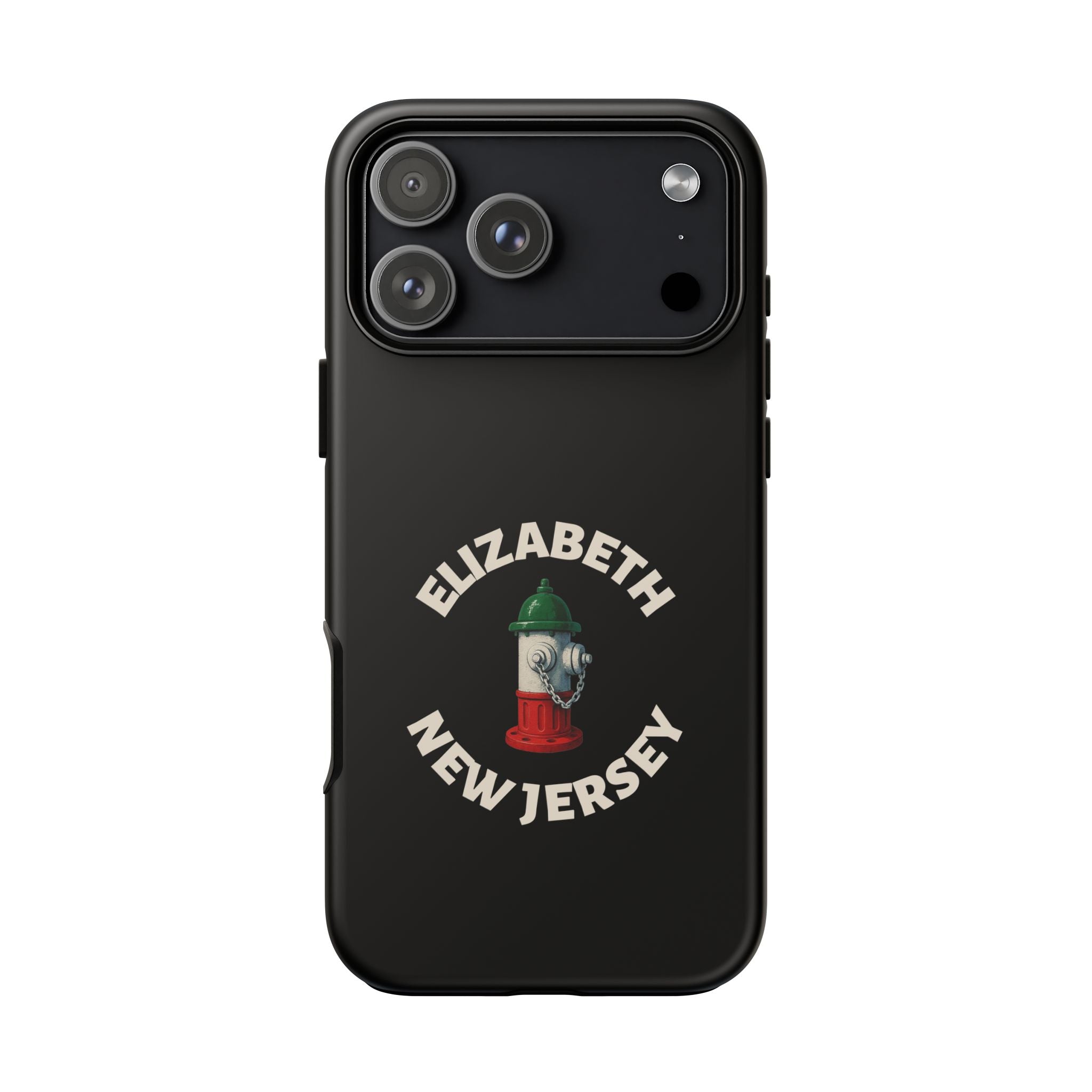Elizabeth New Jersey Black Phone Case, Tough Cases for iPhone, Gift for Italians, Stylish Phone Cover, Unique Phone Accessory