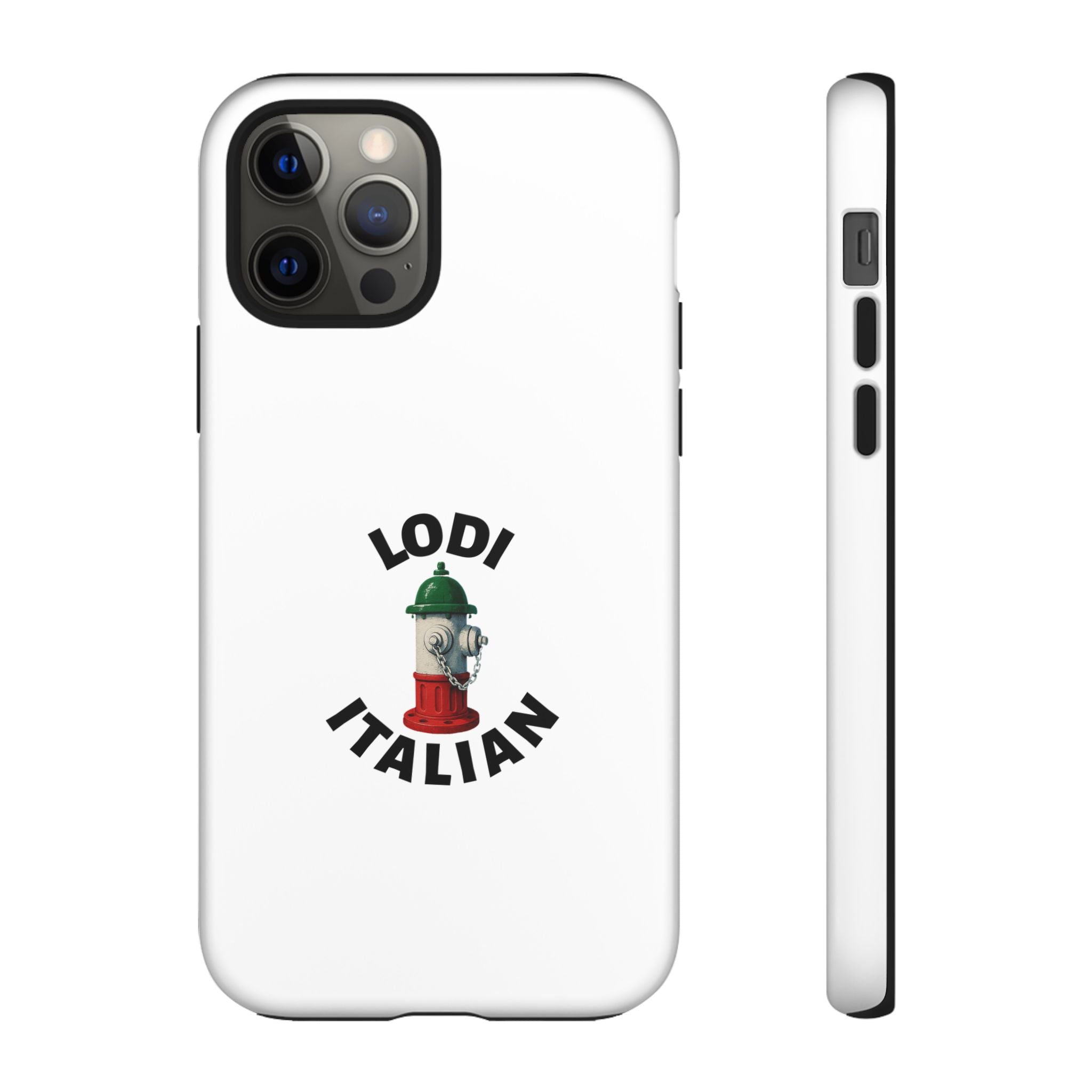 Lodi Italian White Phone Case, Urban Style Phone Cover, Tough Smartphone Case, Gift for Italian Heritage, Fun Streetwear Accessories