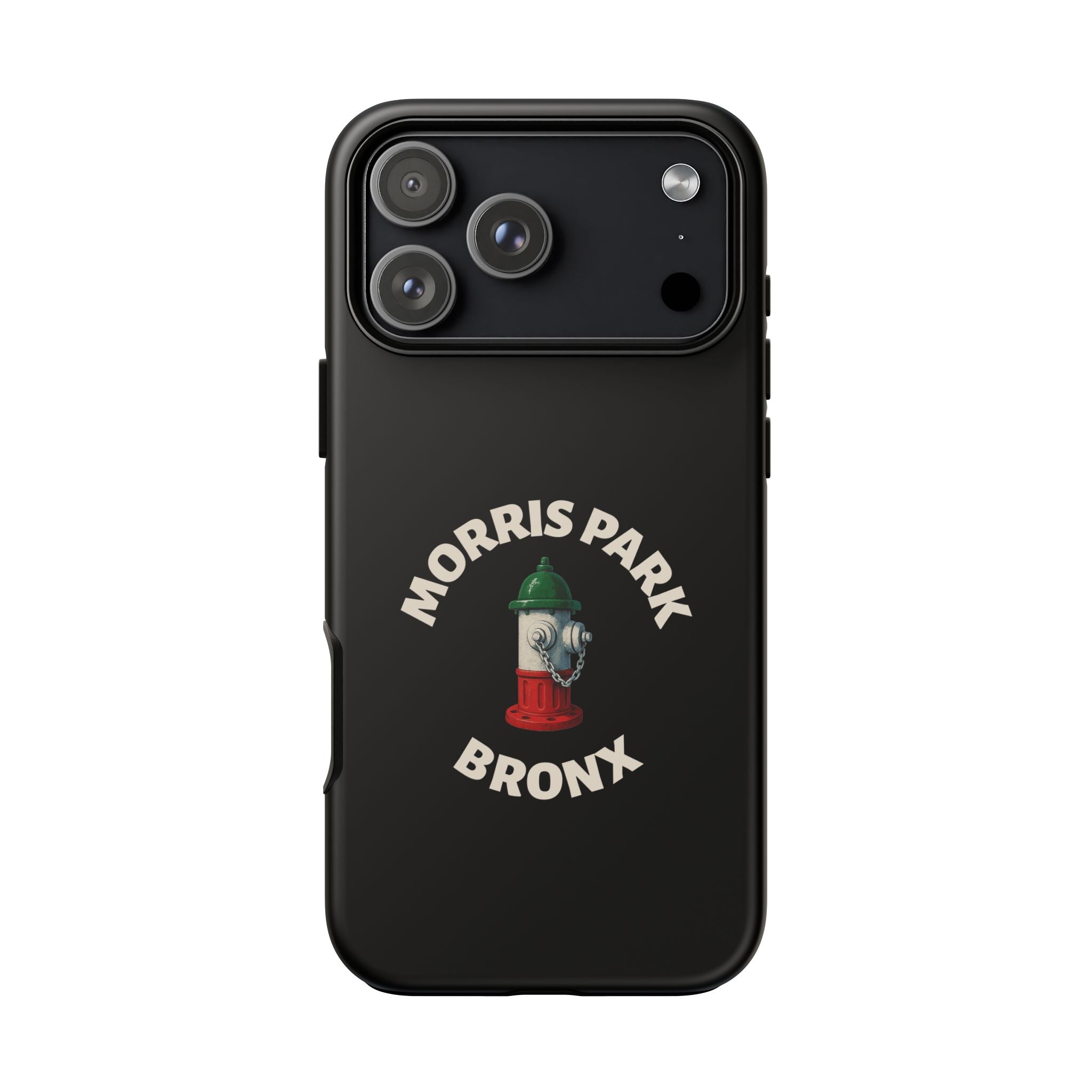Morris Park Bronx Black Phone Case, Tough Cases for iPhone, Gift for Italians, Stylish Phone Cover, Unique Phone Accessory