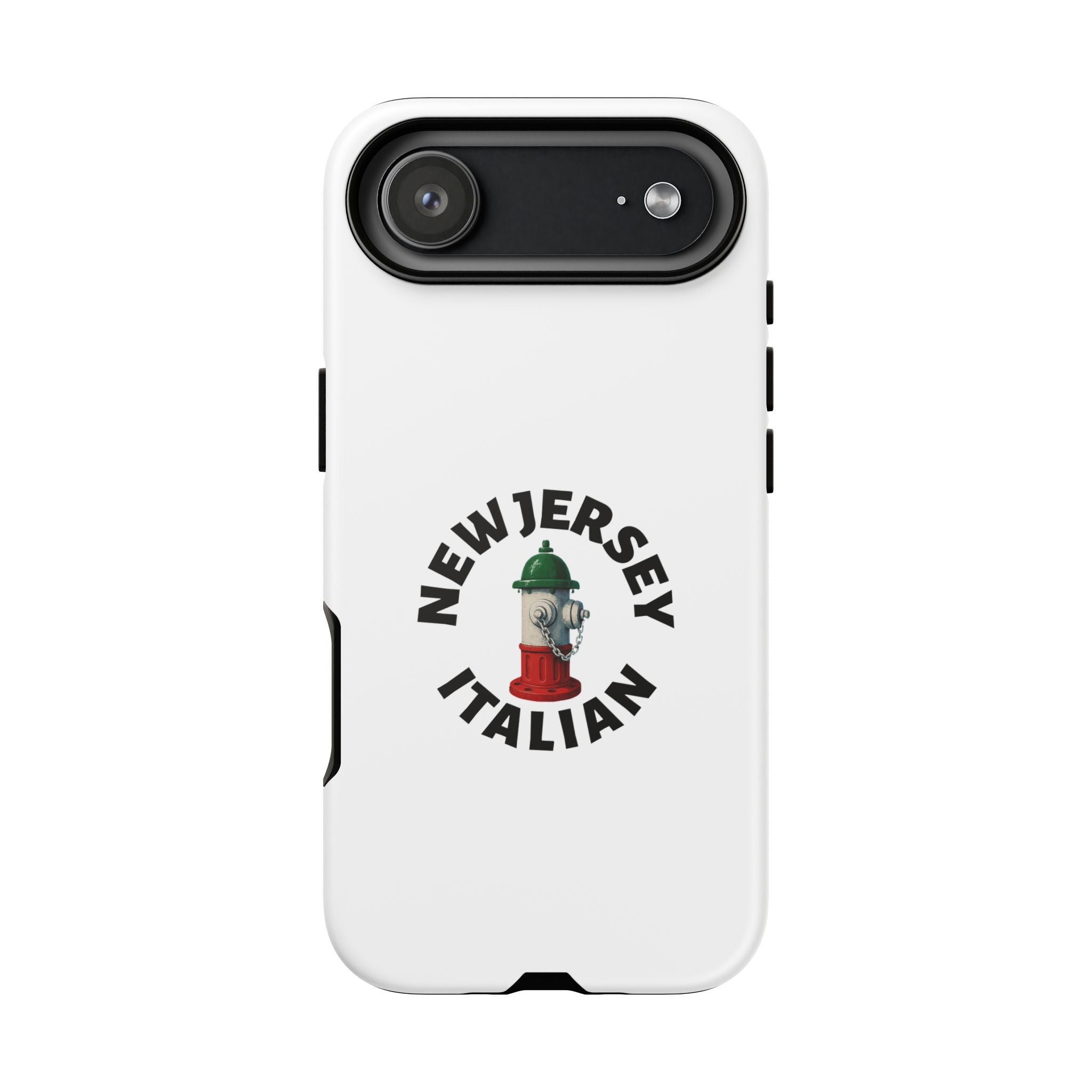 New Jersey Italian White Phone Case, Urban Style Phone Cover, Tough Smartphone Case, Gift for Italian Heritage, Fun Streetwear Accessories