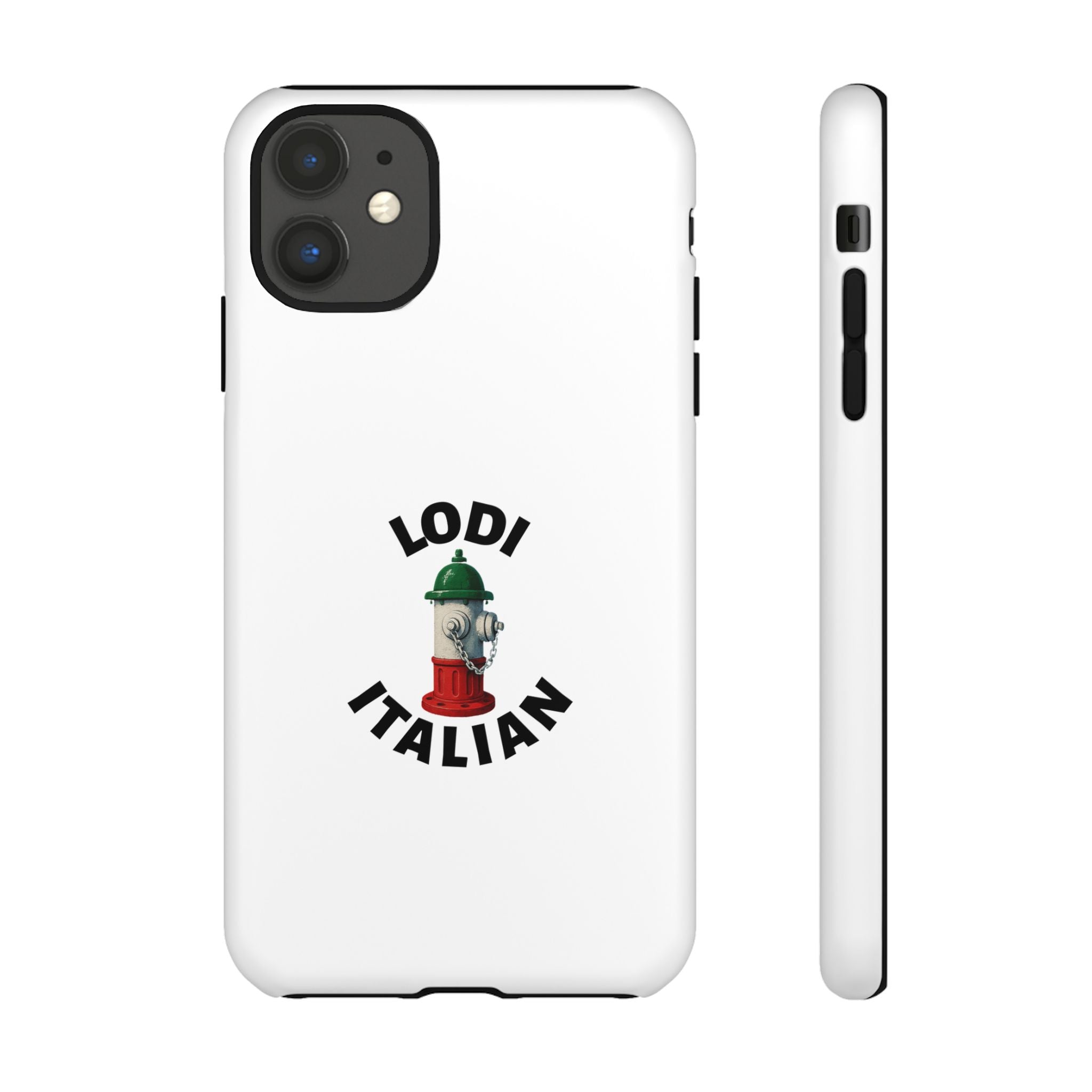 Lodi Italian White Phone Case, Urban Style Phone Cover, Tough Smartphone Case, Gift for Italian Heritage, Fun Streetwear Accessories