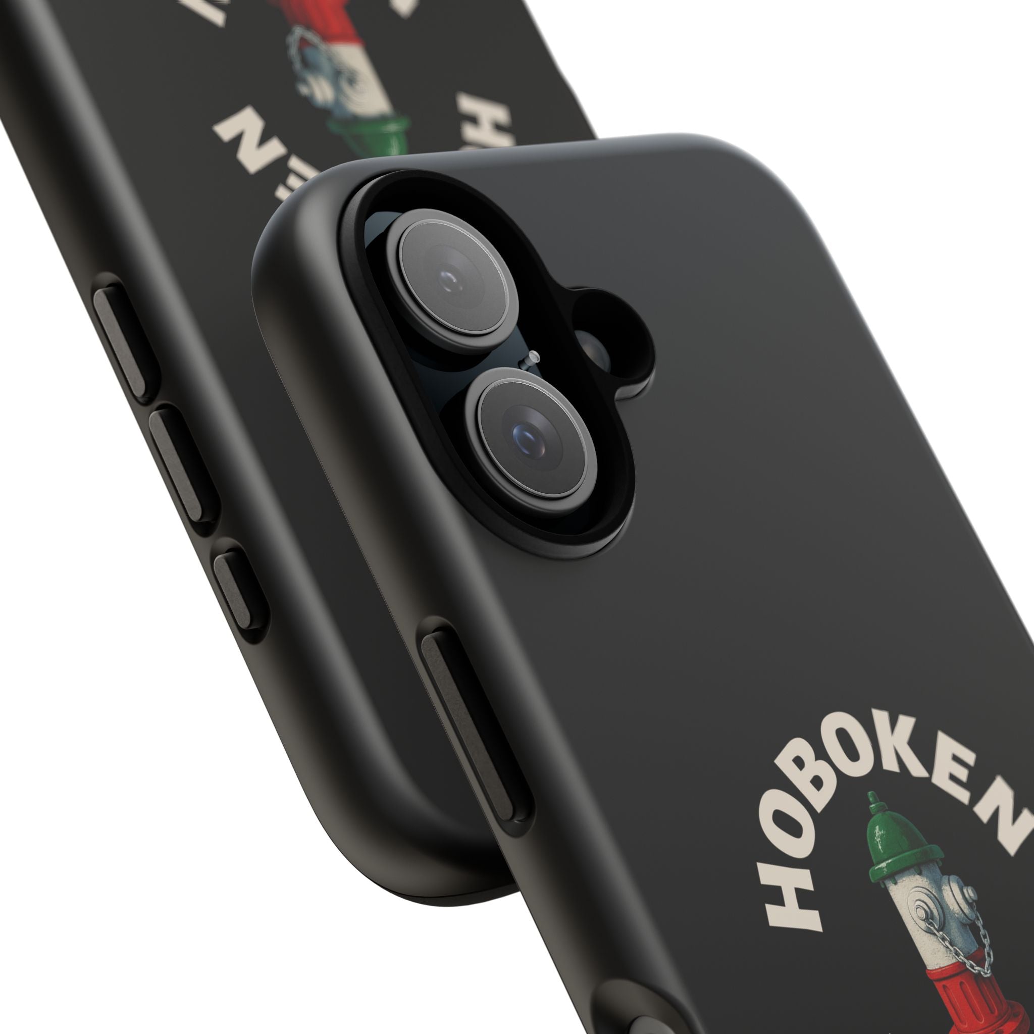 Hoboken Italian Black Phone Case, Tough Cases for iPhone, Gift for Italians, Stylish Phone Cover, Unique Phone Accessory
