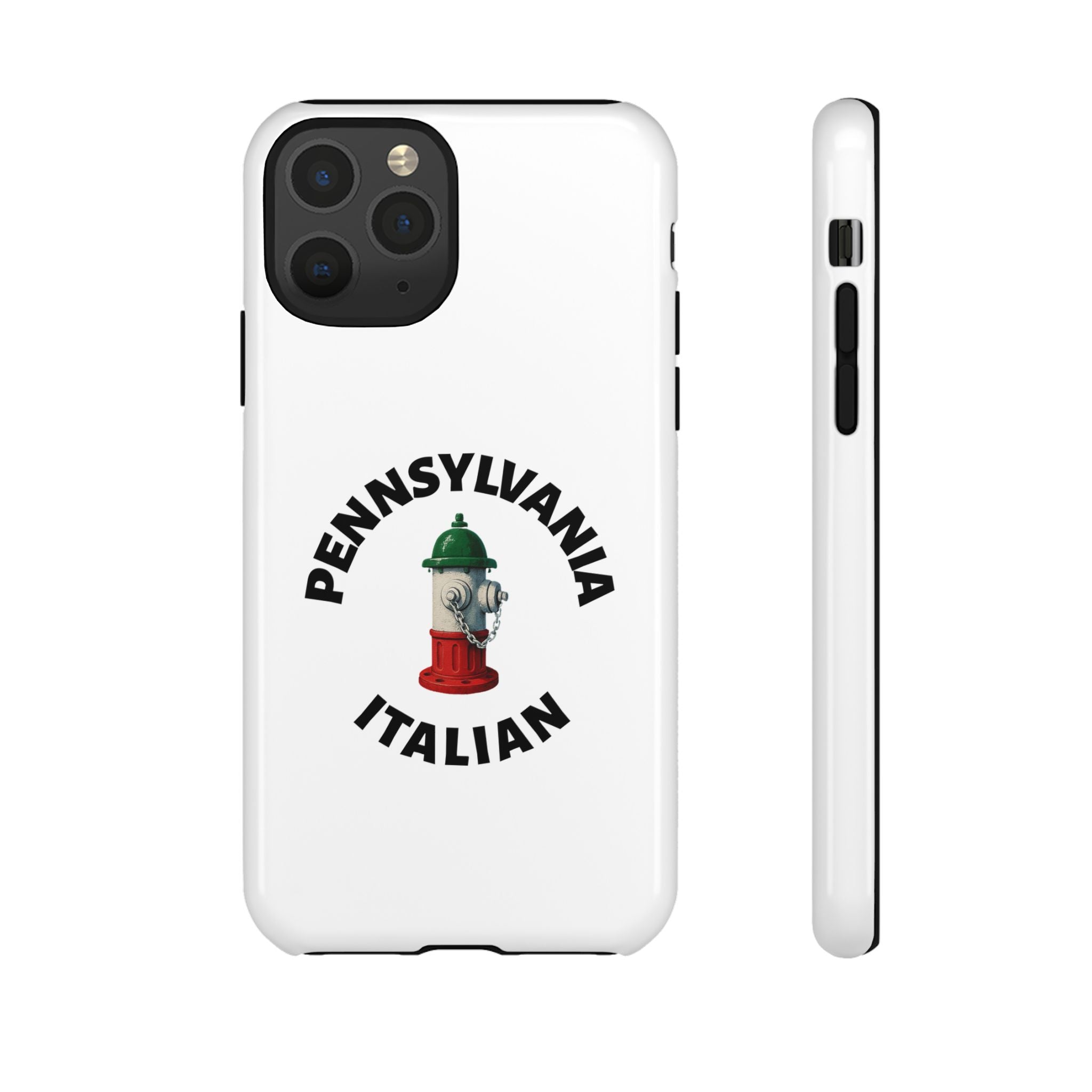 Pennsylvania Italian White Phone Case, Urban Style Phone Cover, Tough Smartphone Case, Gift for Italian Heritage, Fun Streetwear Accessories