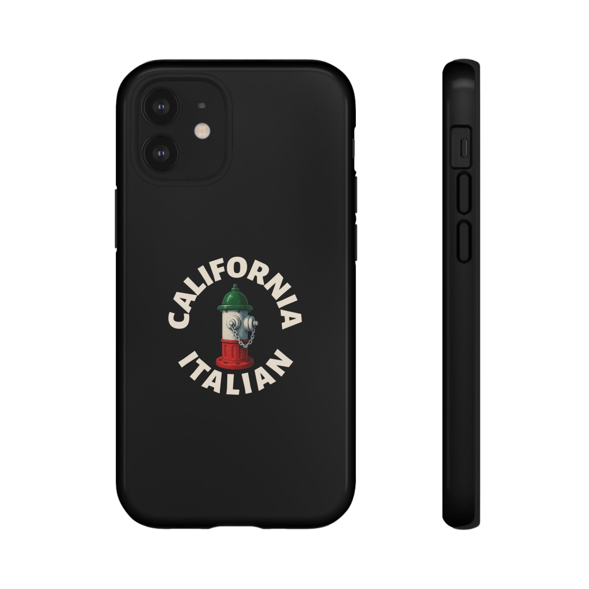 California Italian Black Phone Case, Tough Cases for iPhone, Gift for Italians, Stylish Phone Cover, Unique Phone Accessory