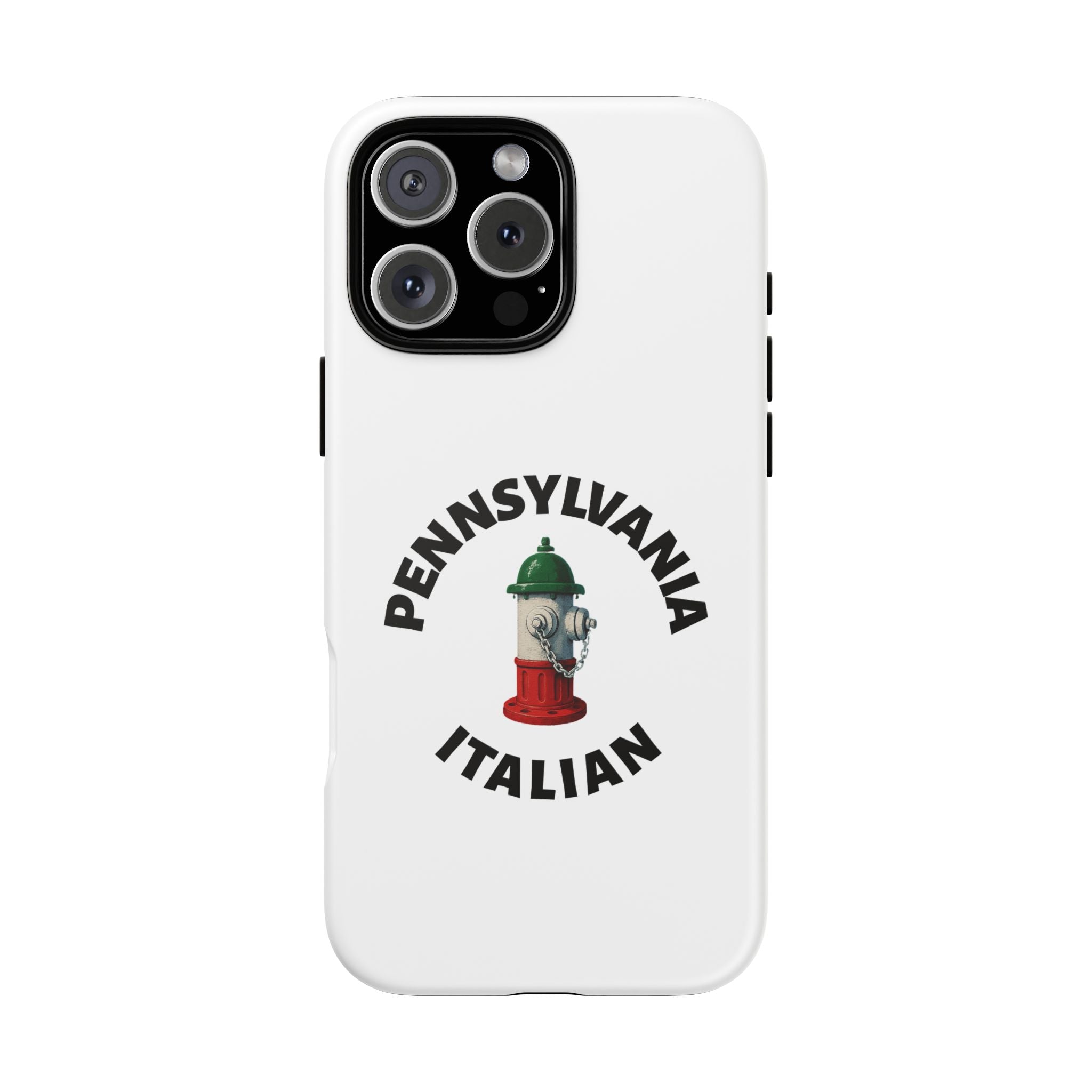 Pennsylvania Italian White Phone Case, Urban Style Phone Cover, Tough Smartphone Case, Gift for Italian Heritage, Fun Streetwear Accessories