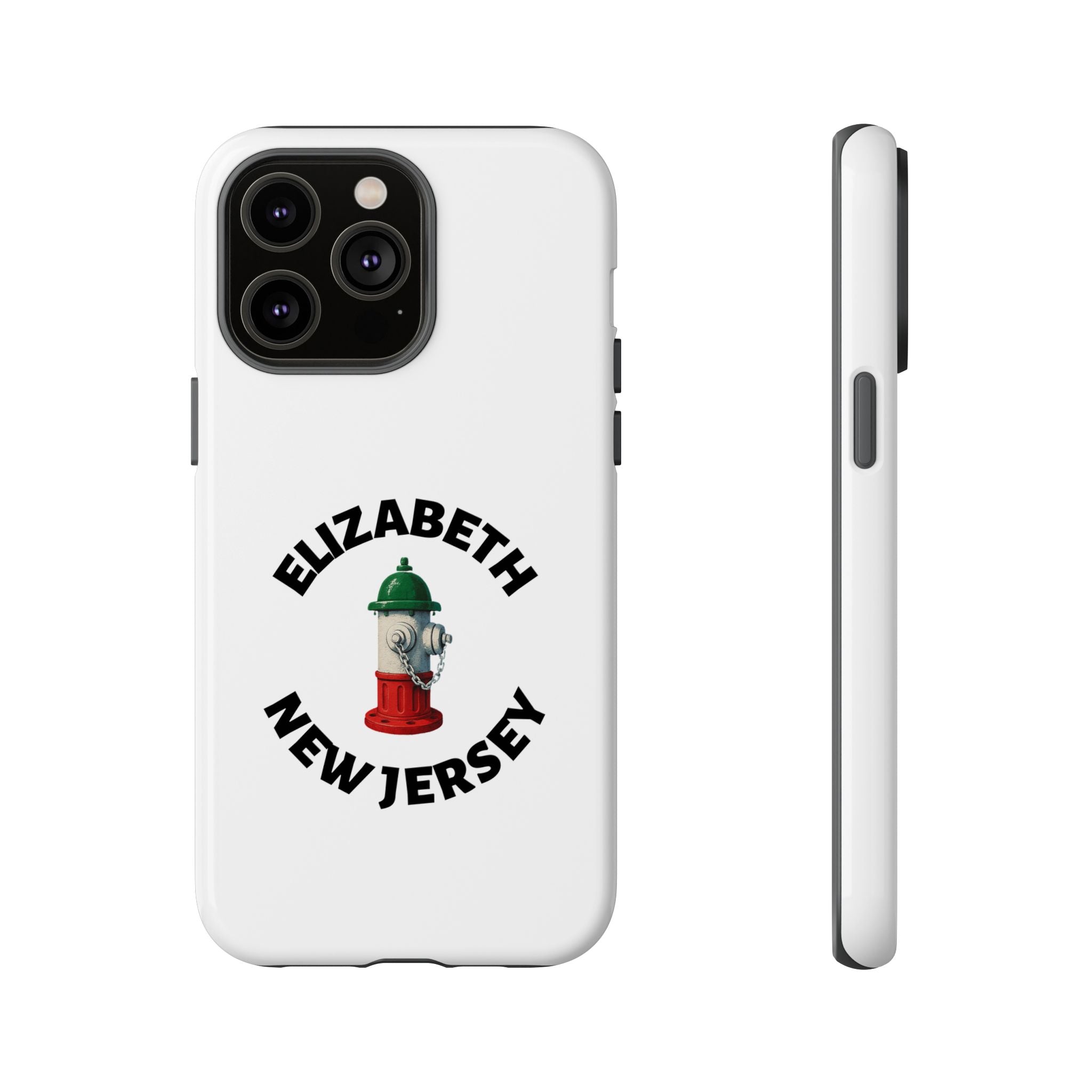 Elizabeth New Jersey White Phone Case, Urban Style Phone Cover, Tough Smartphone Case, Gift for Italian Heritage, Fun Streetwear Accessories