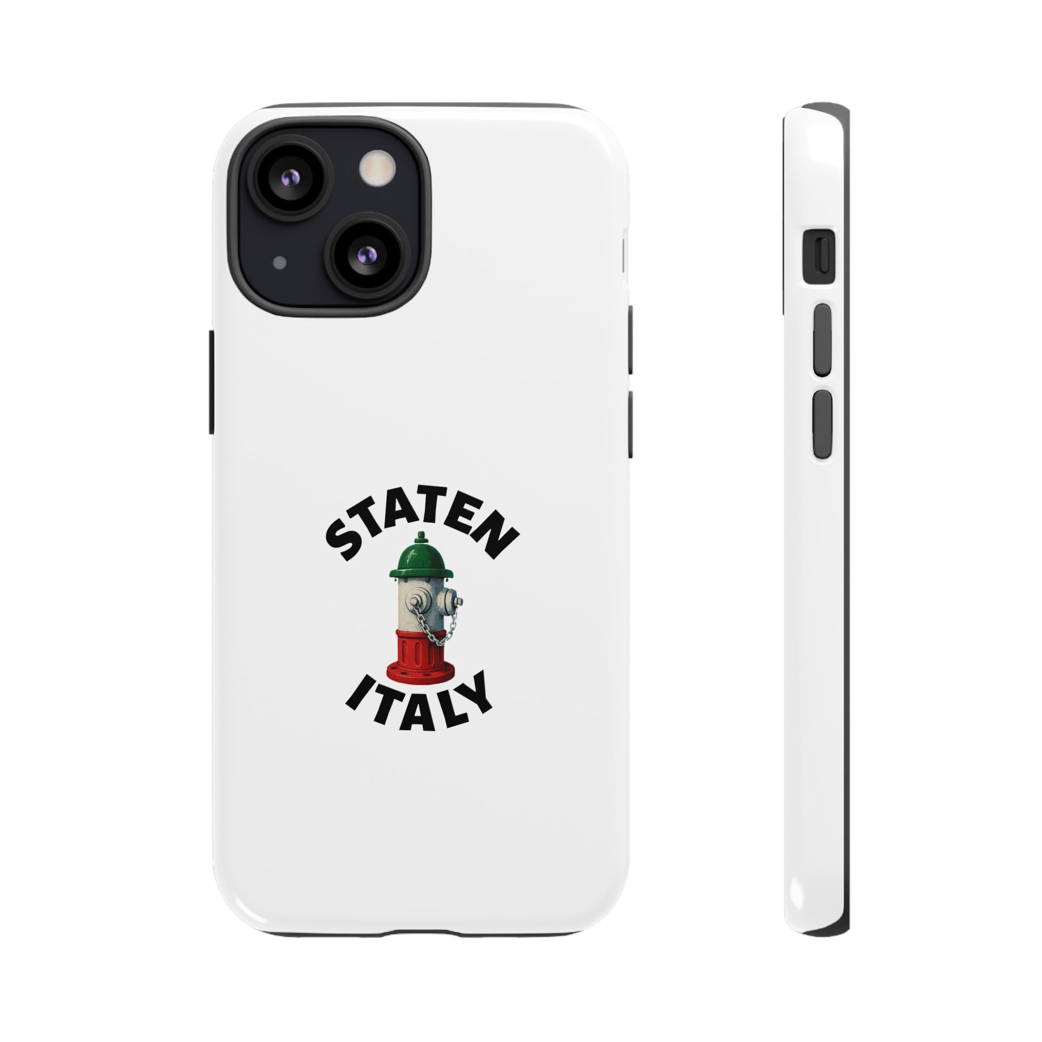 Staten Italy White Phone Case, Urban Style Phone Cover, Tough Smartphone Case, Gift for Italian Heritage, Fun Streetwear Accessories