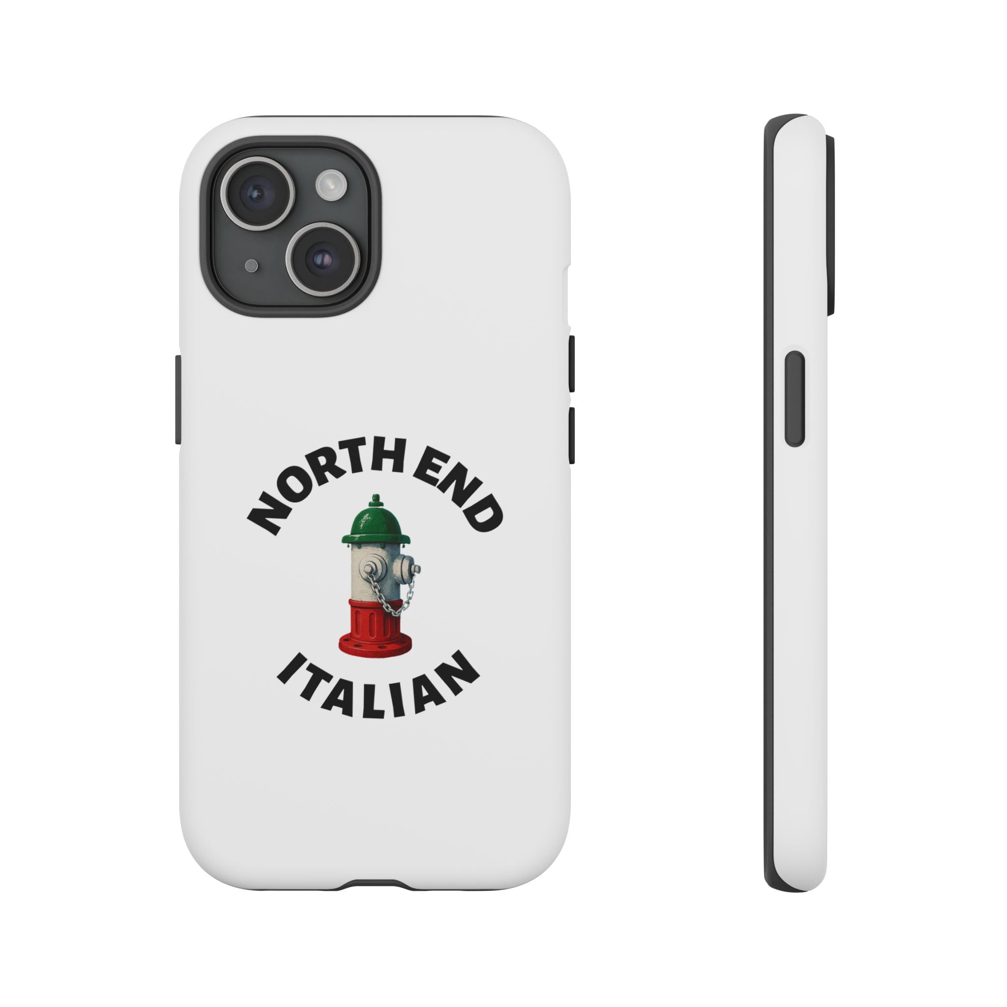 North End Italian White Phone Case, Urban Style Phone Cover, Tough Smartphone Case, Gift for Italian Heritage, Fun Streetwear Accessories