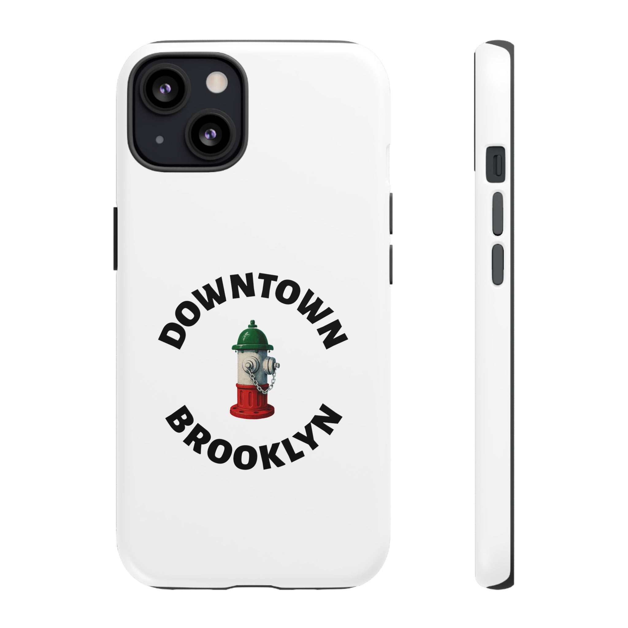 Downtown Brooklyn White Phone Case, Urban Style Phone Cover, Tough Smartphone Case, Gift for Italian Heritage, Fun Streetwear Accessories