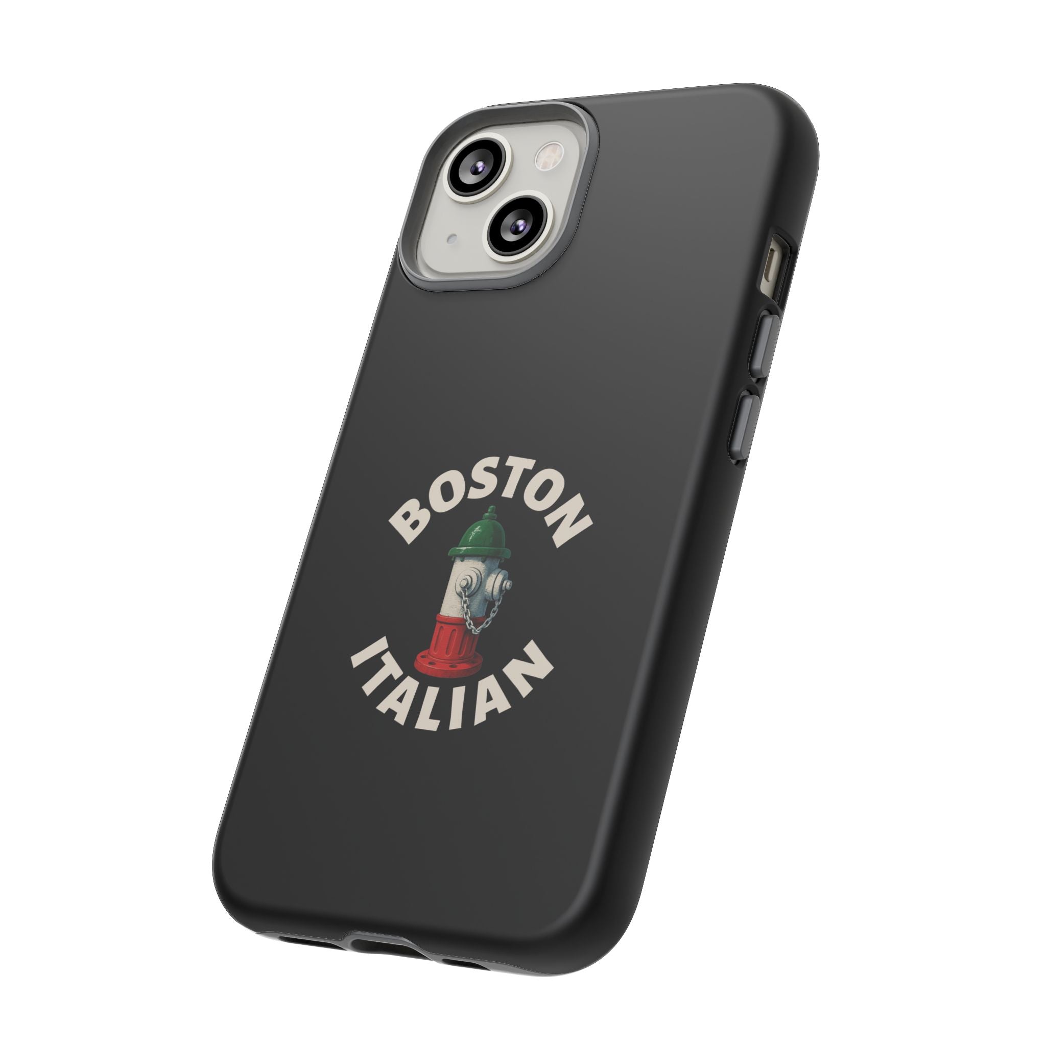 Boston Italian Black Phone Case, Tough Cases for iPhone, Gift for Italians, Stylish Phone Cover, Unique Phone Accessory
