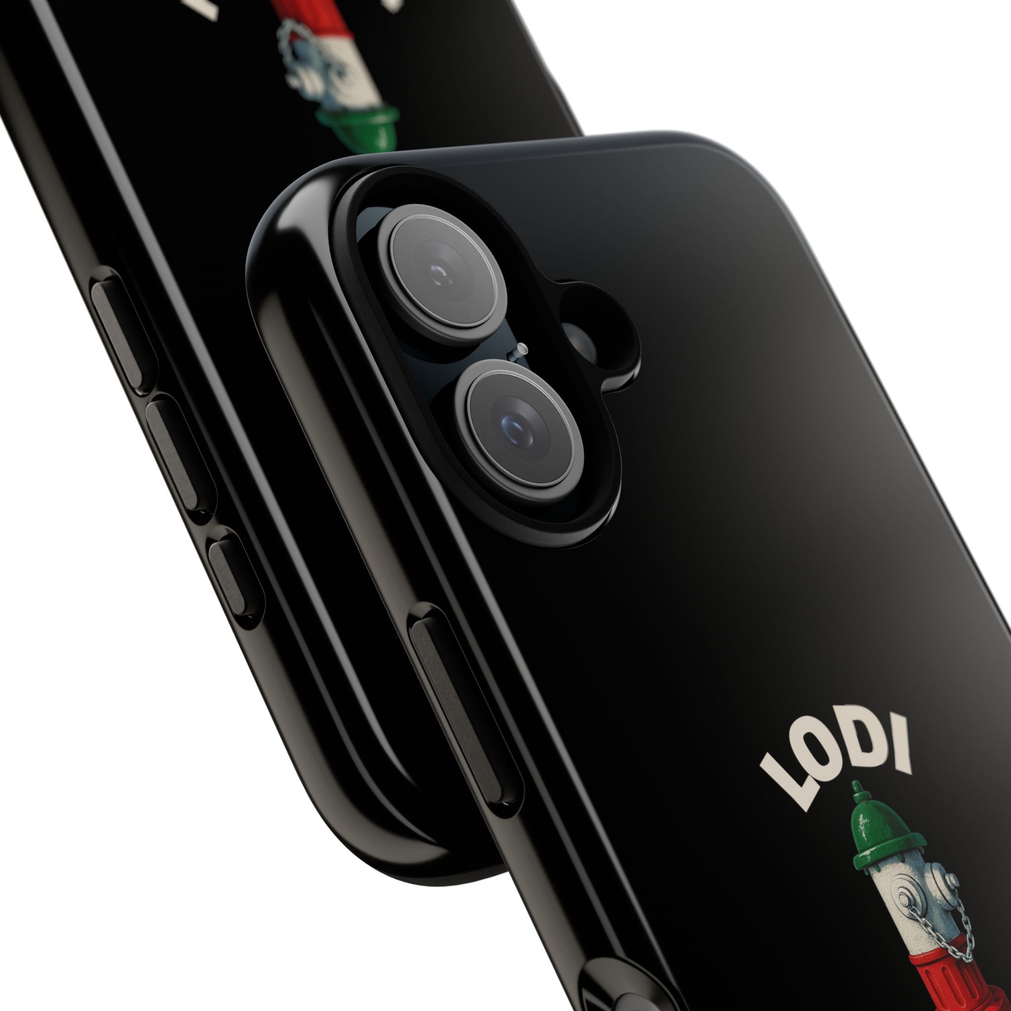 Lodi Italian Black Phone Case, Tough Cases for iPhone, Gift for Italians, Stylish Phone Cover, Unique Phone Accessory