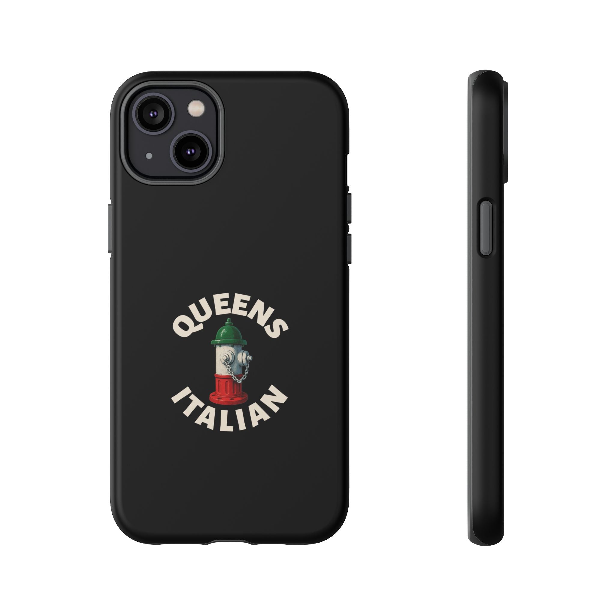Queens Italian Black Phone Case, Tough Cases for iPhone, Gift for Italians, Stylish Phone Cover, Unique Phone Accessory