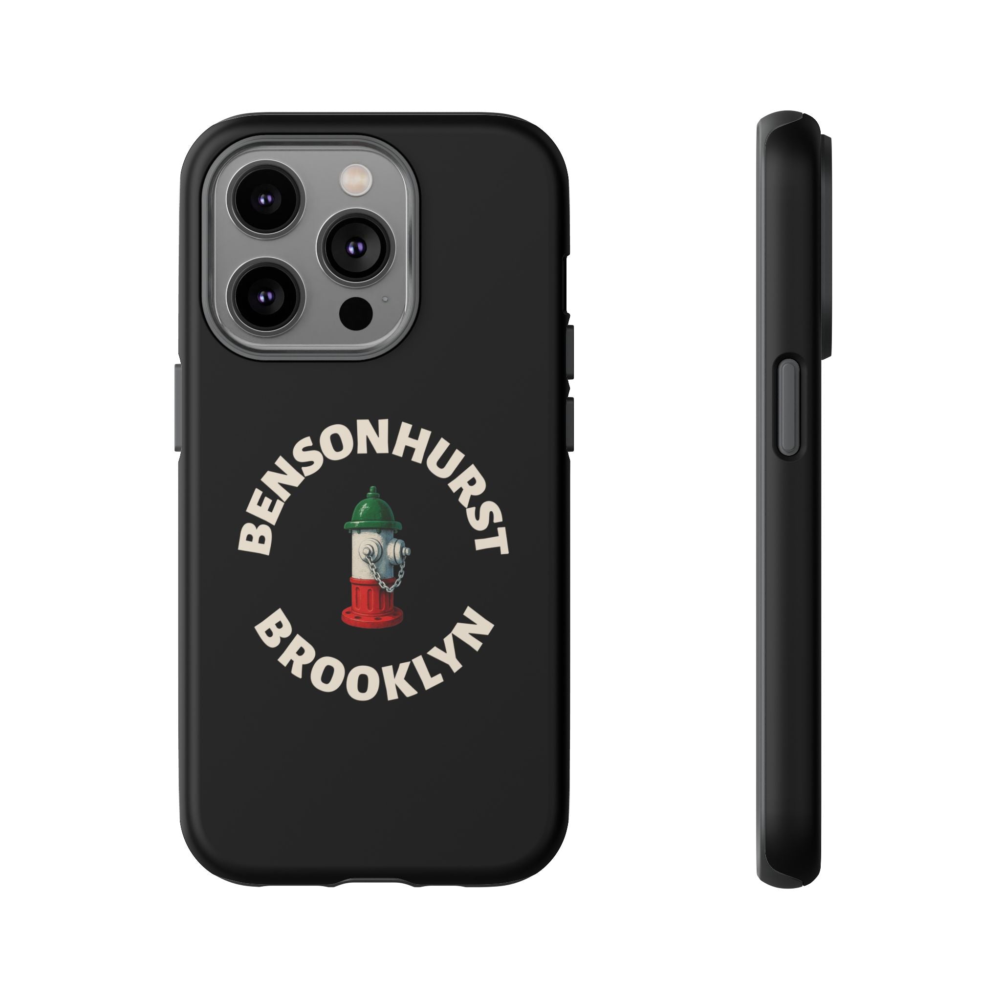 Bensonhurst Brooklyn Black Phone Case, Tough Cases for iPhone, Gift for Italians, Stylish Phone Cover, Unique Phone Accessory