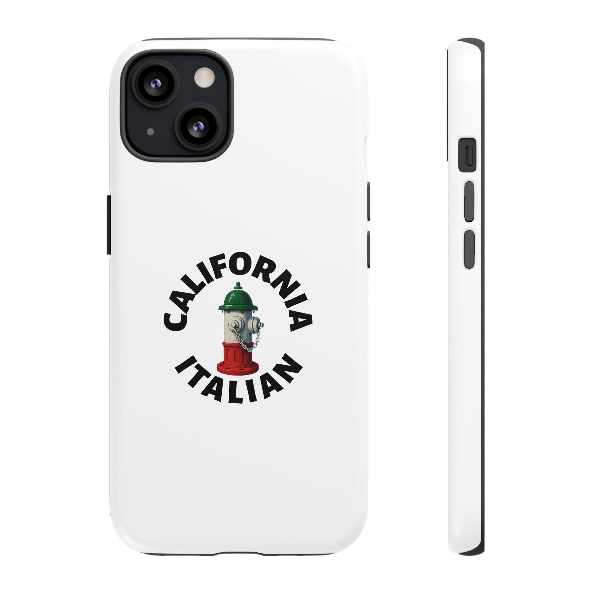 California Italian White Phone Case, Urban Style Phone Cover, Tough Smartphone Case, Gift for Italian Heritage, Fun Streetwear Accessories