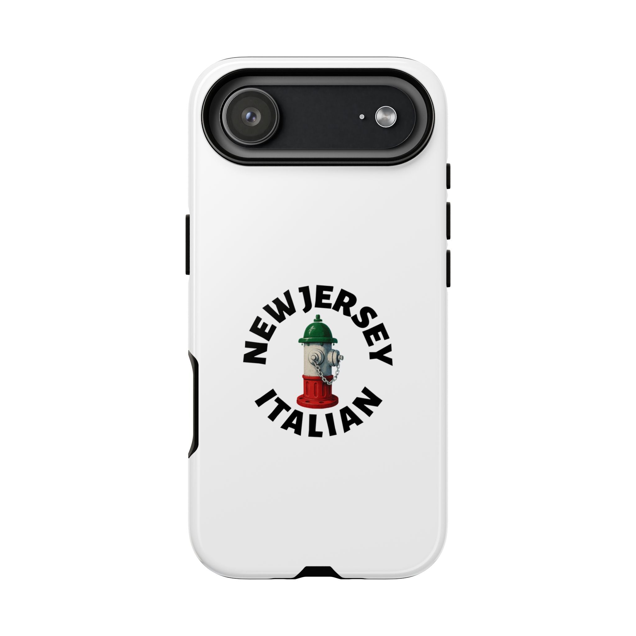 New Jersey Italian White Phone Case, Urban Style Phone Cover, Tough Smartphone Case, Gift for Italian Heritage, Fun Streetwear Accessories