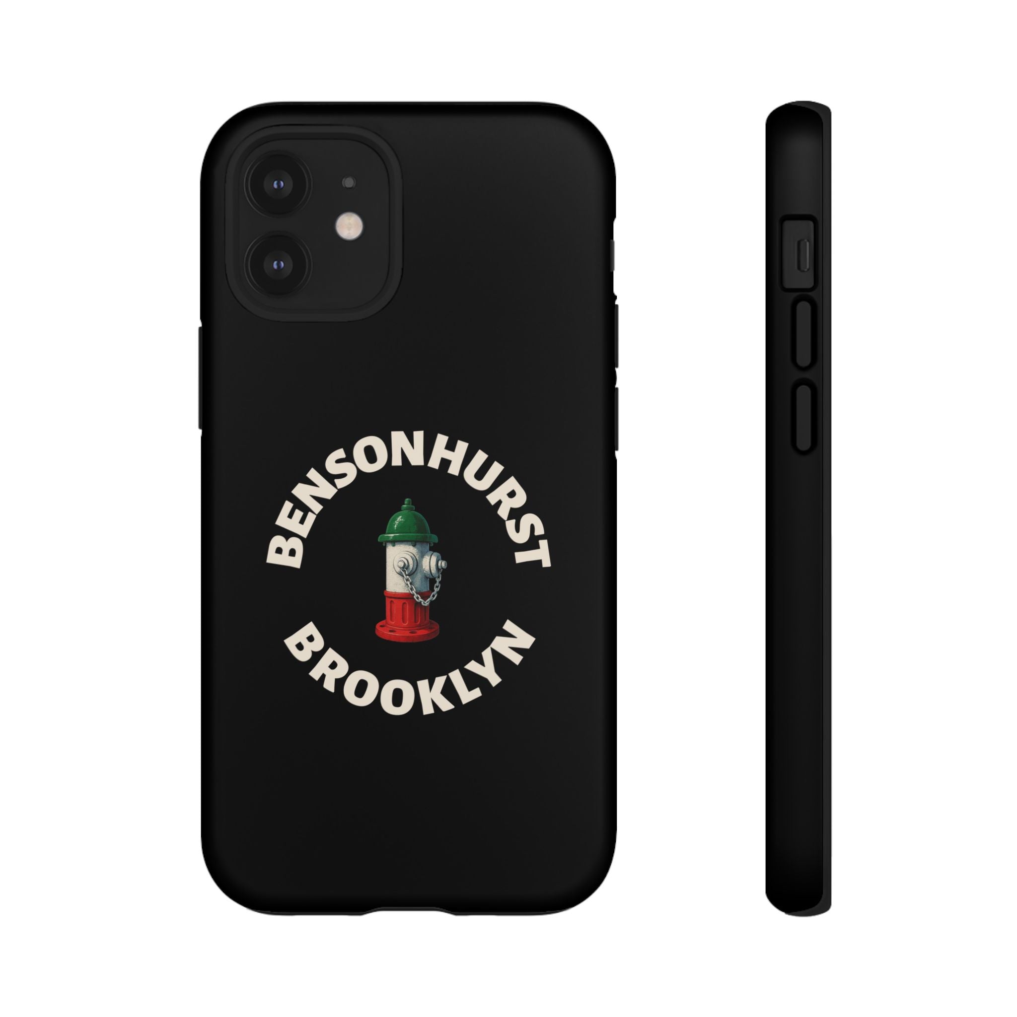 Bensonhurst Brooklyn Black Phone Case, Tough Cases for iPhone, Gift for Italians, Stylish Phone Cover, Unique Phone Accessory