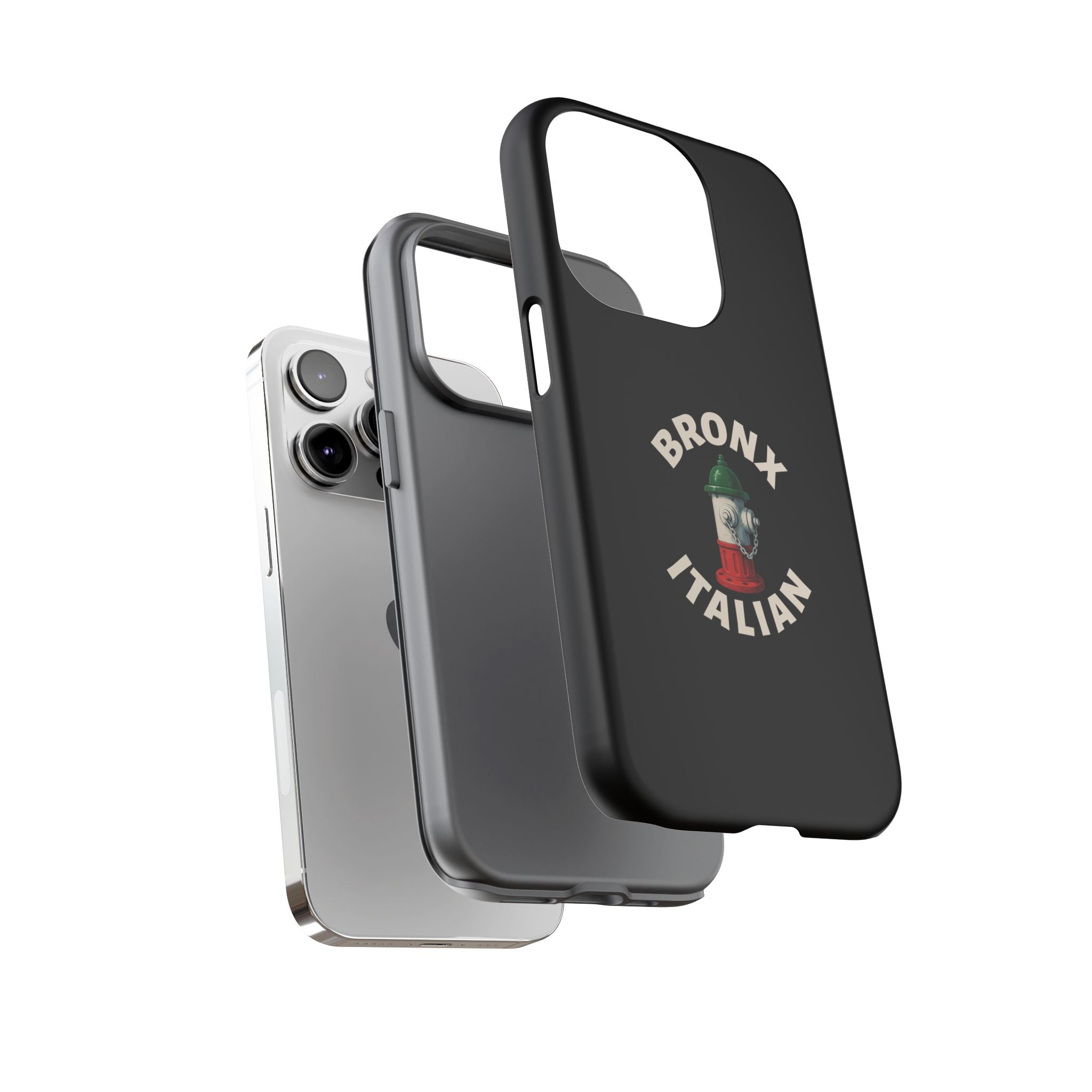 Bronx Italian Black Phone Case, Tough Cases for iPhone, Gift for Italians, Stylish Phone Cover, Unique Phone Accessory
