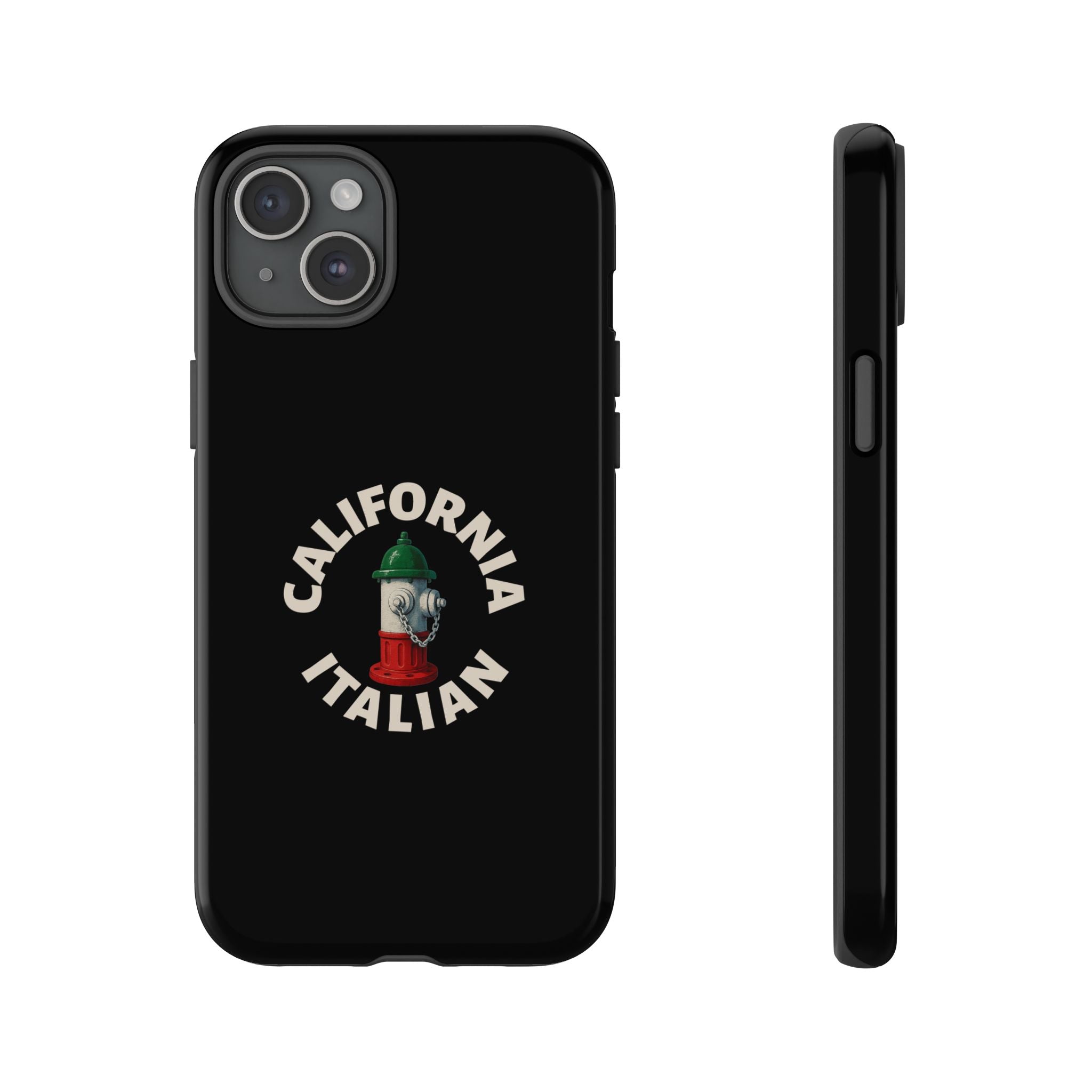 California Italian Black Phone Case, Tough Cases for iPhone, Gift for Italians, Stylish Phone Cover, Unique Phone Accessory