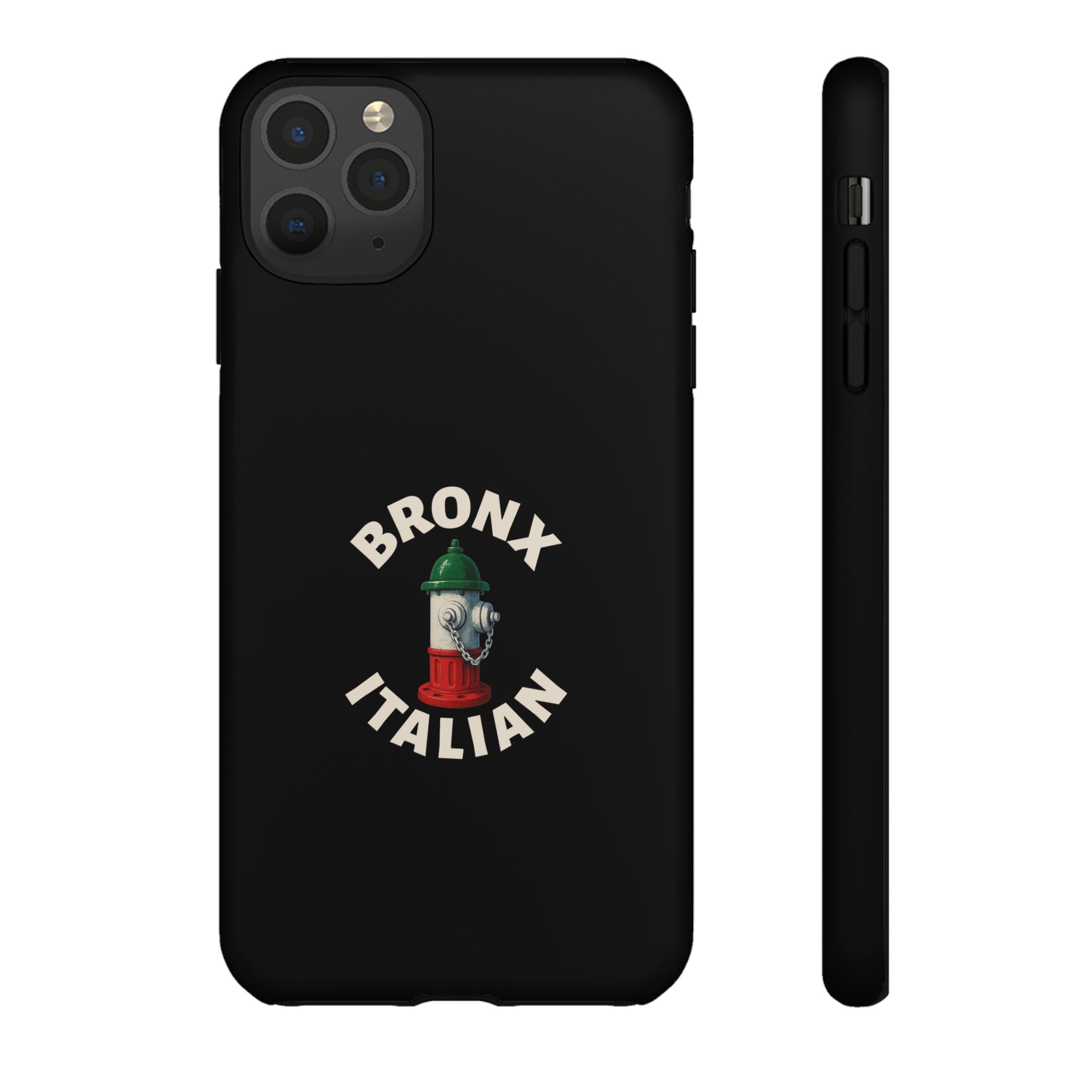 Bronx Italian Black Phone Case, Tough Cases for iPhone, Gift for Italians, Stylish Phone Cover, Unique Phone Accessory