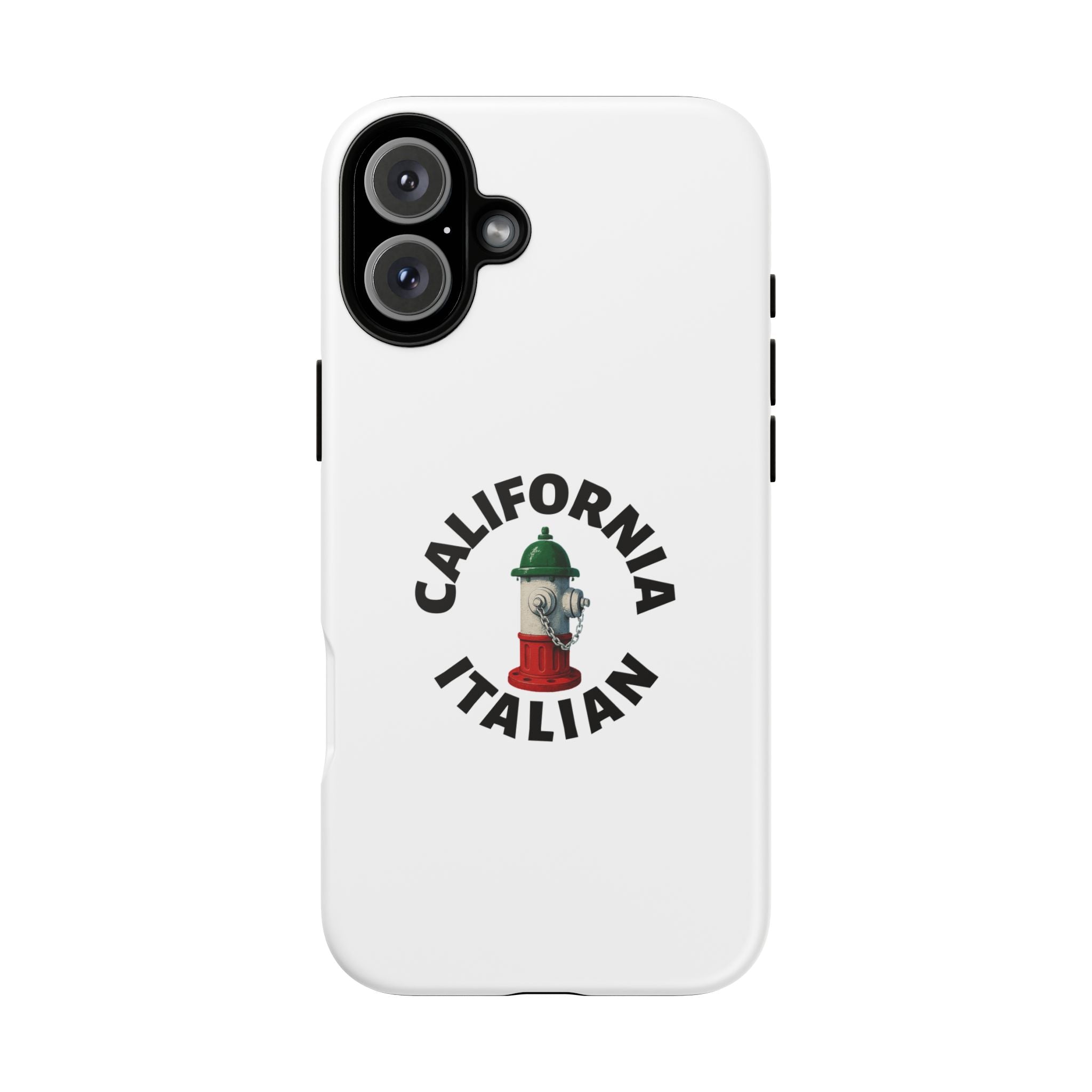 California Italian White Phone Case, Urban Style Phone Cover, Tough Smartphone Case, Gift for Italian Heritage, Fun Streetwear Accessories