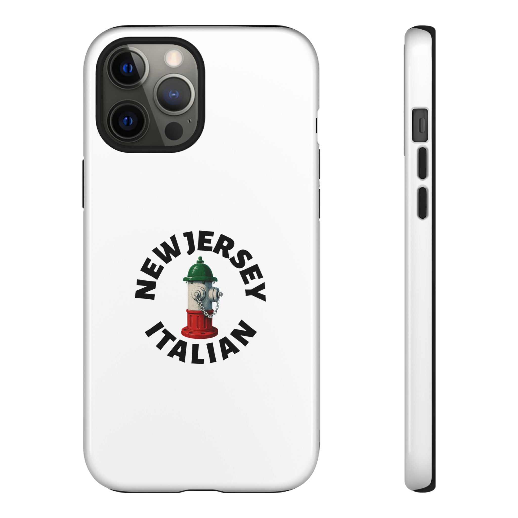 New Jersey Italian White Phone Case, Urban Style Phone Cover, Tough Smartphone Case, Gift for Italian Heritage, Fun Streetwear Accessories
