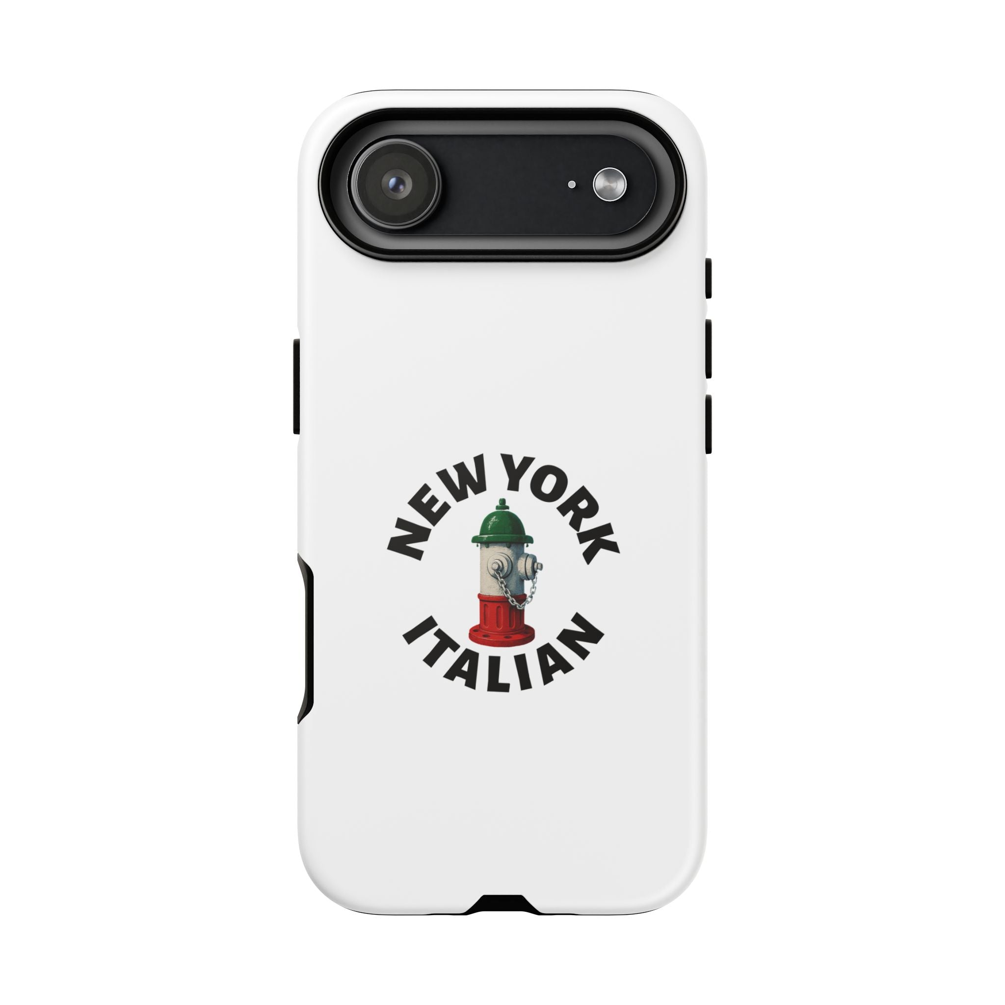 New York Italian White Phone Case, Urban Style Phone Cover, Tough Smartphone Case, Gift for Italian Heritage, Fun Streetwear Accessories