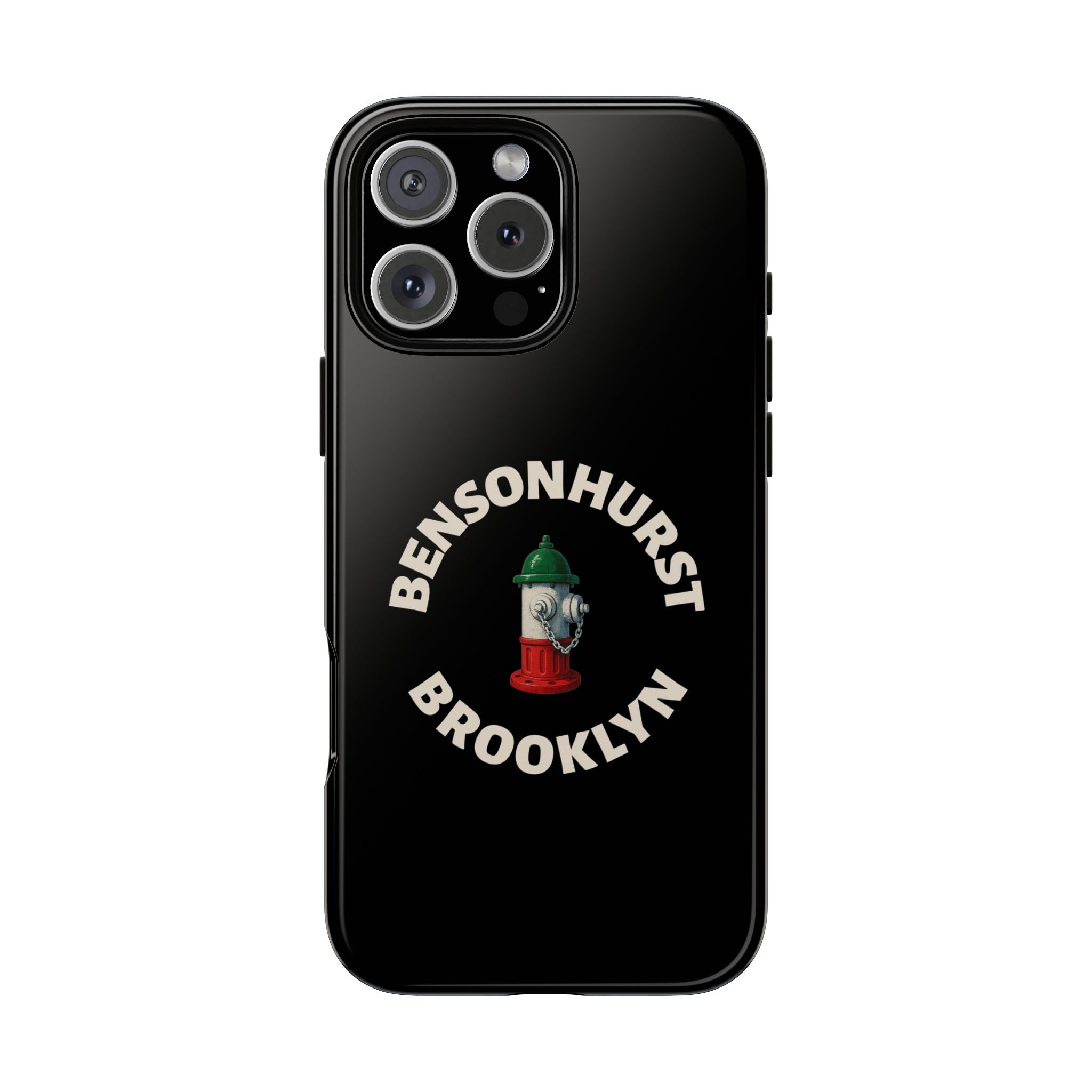Bensonhurst Brooklyn Black Phone Case, Tough Cases for iPhone, Gift for Italians, Stylish Phone Cover, Unique Phone Accessory