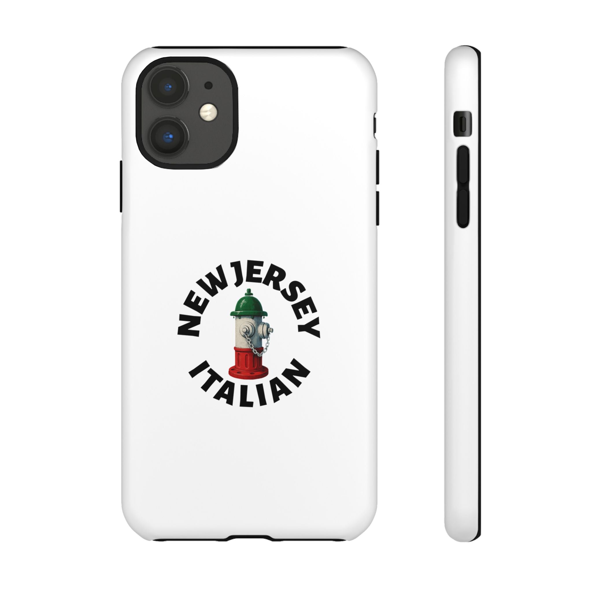 New Jersey Italian White Phone Case, Urban Style Phone Cover, Tough Smartphone Case, Gift for Italian Heritage, Fun Streetwear Accessories