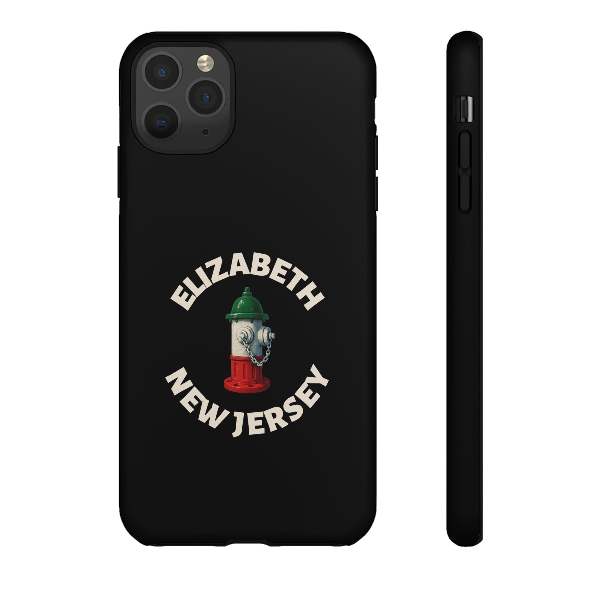 Elizabeth New Jersey Black Phone Case, Tough Cases for iPhone, Gift for Italians, Stylish Phone Cover, Unique Phone Accessory