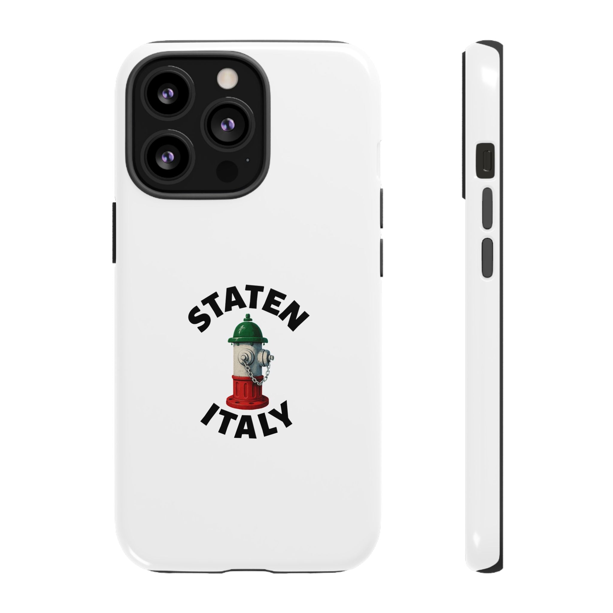 Staten Italy White Phone Case, Urban Style Phone Cover, Tough Smartphone Case, Gift for Italian Heritage, Fun Streetwear Accessories