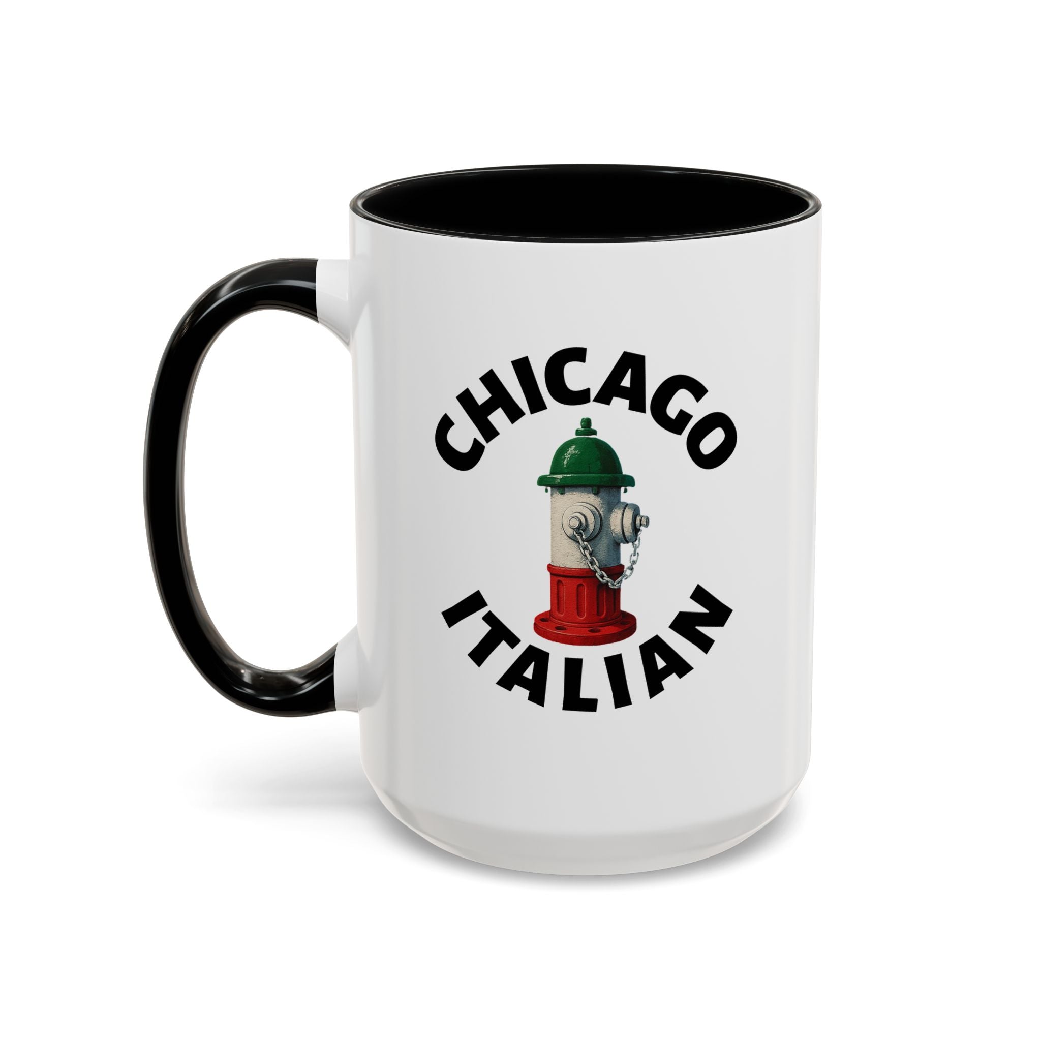Chicago Coffee Mug with Fire Hydrant Design, Unique Gift for Italians, Fun Kitchen Decor