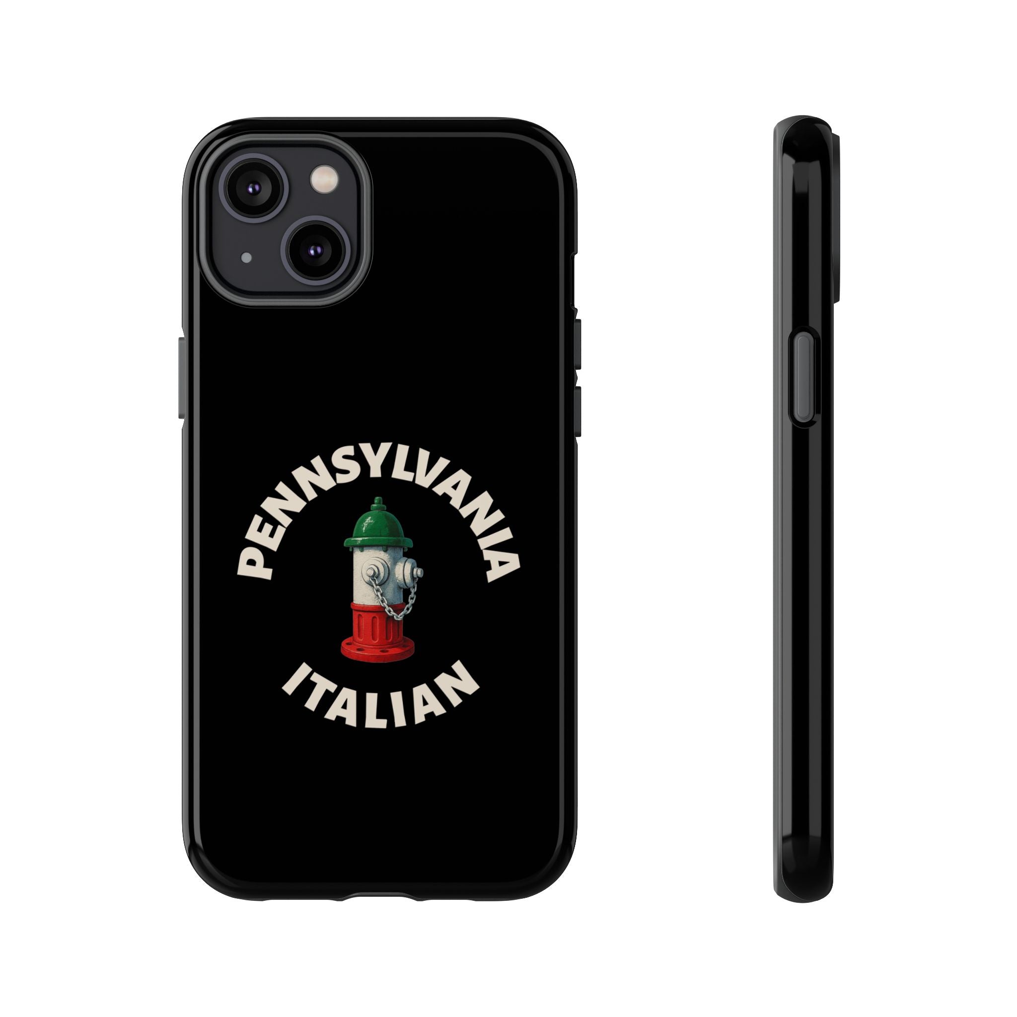 Pennsylvania Italian Black Phone Case, Tough Cases for iPhone, Gift for Italians, Stylish Phone Cover, Unique Phone Accessory